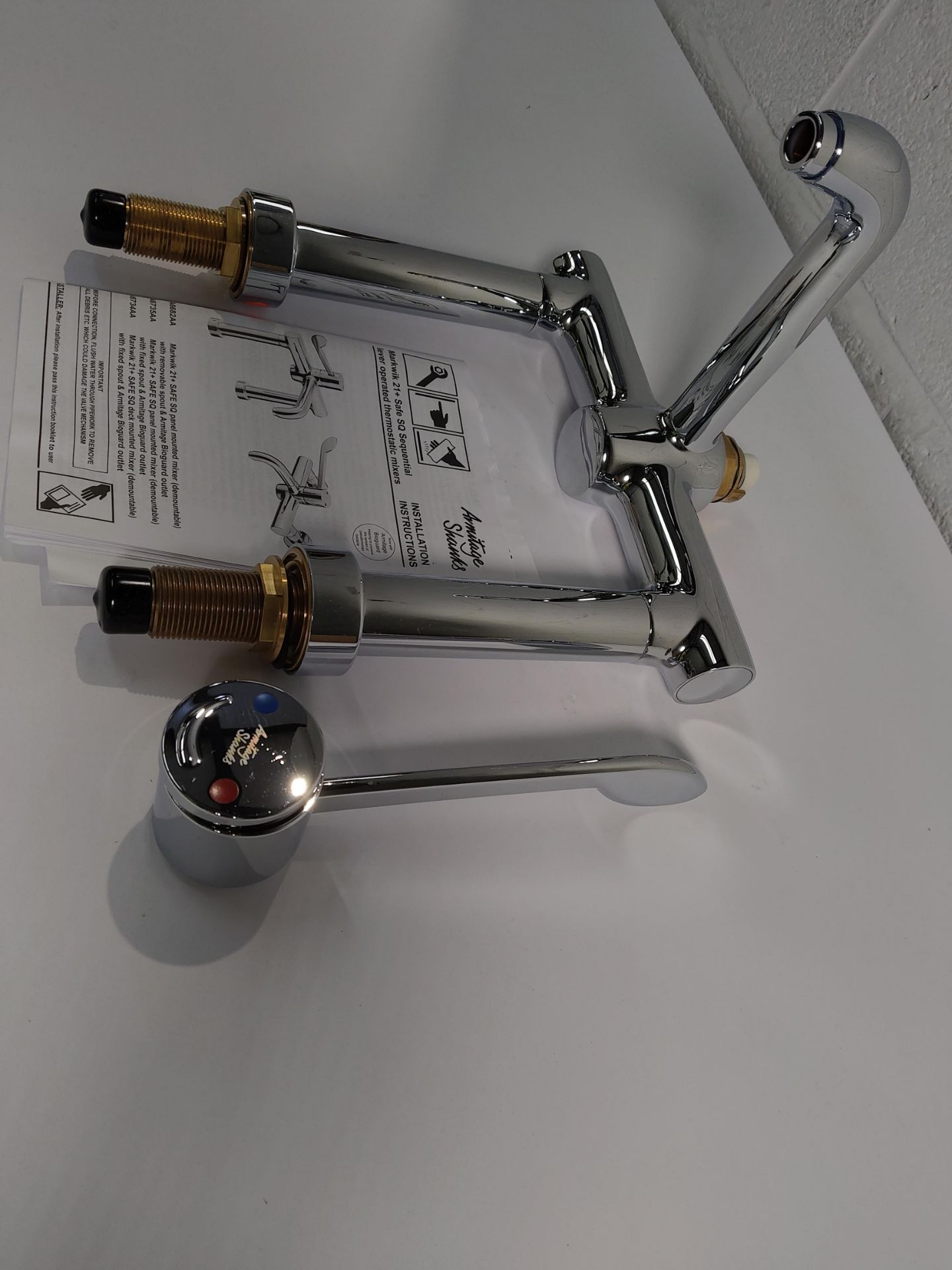Armitage Shanks Markwik 21+ Panel Mounted Thermostatic Basin Mixer Tap (no original packaging). - Image 3 of 3