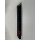 A gloss black left hand side strake assembly kit for a 2025 Aston Martin Vanquish Super GT V12.