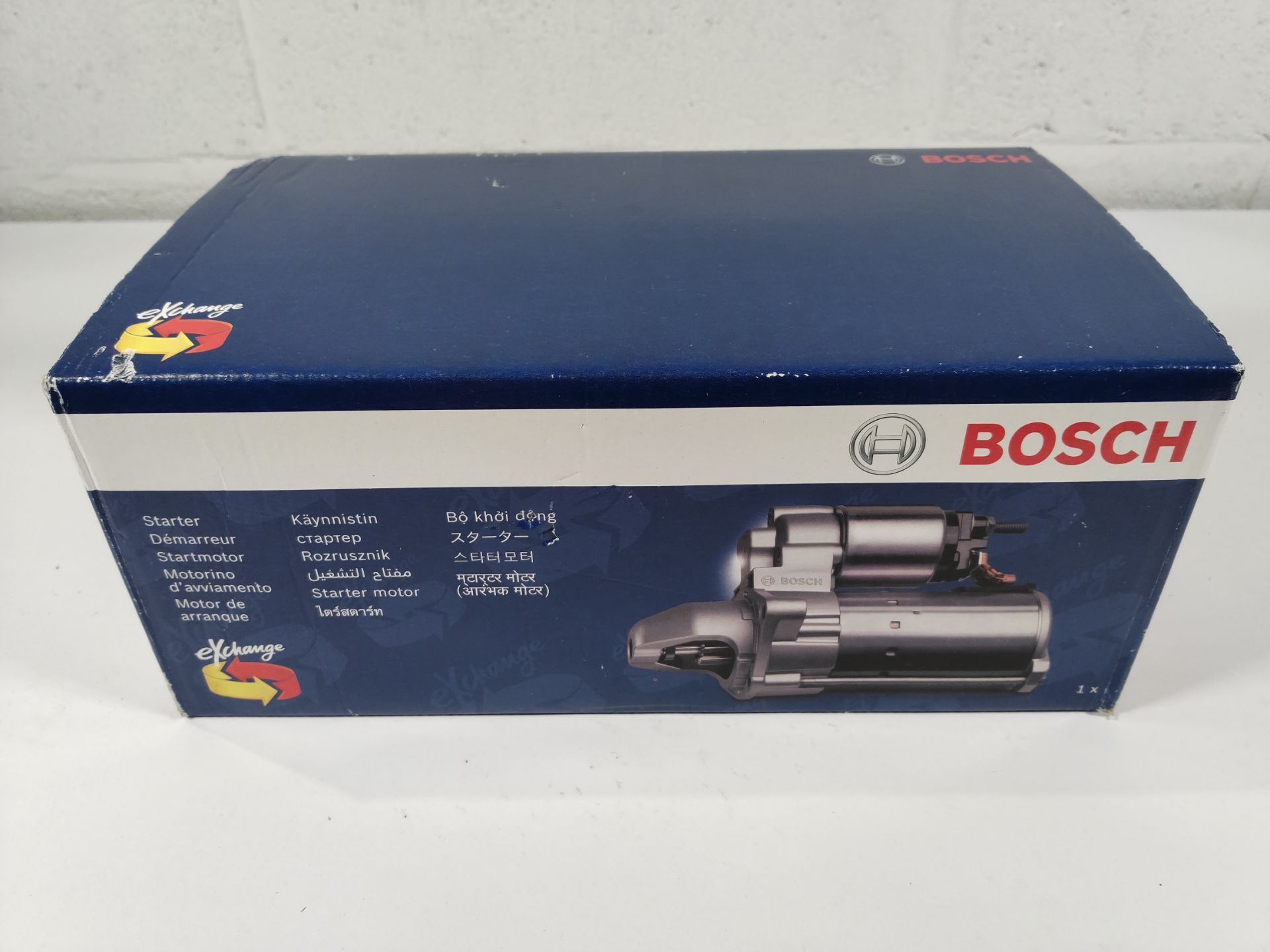A remanufactured Bosch starter motor 12v 2kW for possible Ford Transit fitment model unknown, sealed