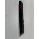 A gloss black left hand side strake assembly kit for a 2025 Aston Martin Vanquish Super GT V12.