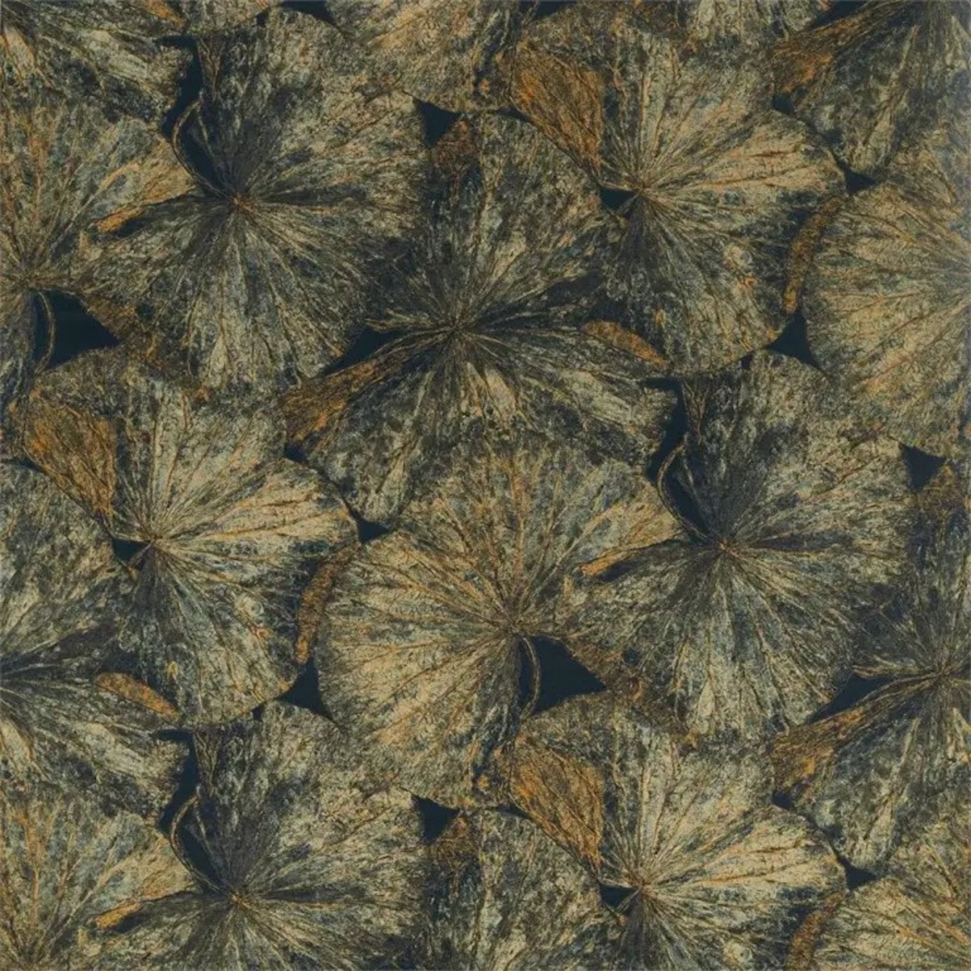 Six metres of Zoffany Taisho Fabric Vine ZTOT322647, black (stock image).