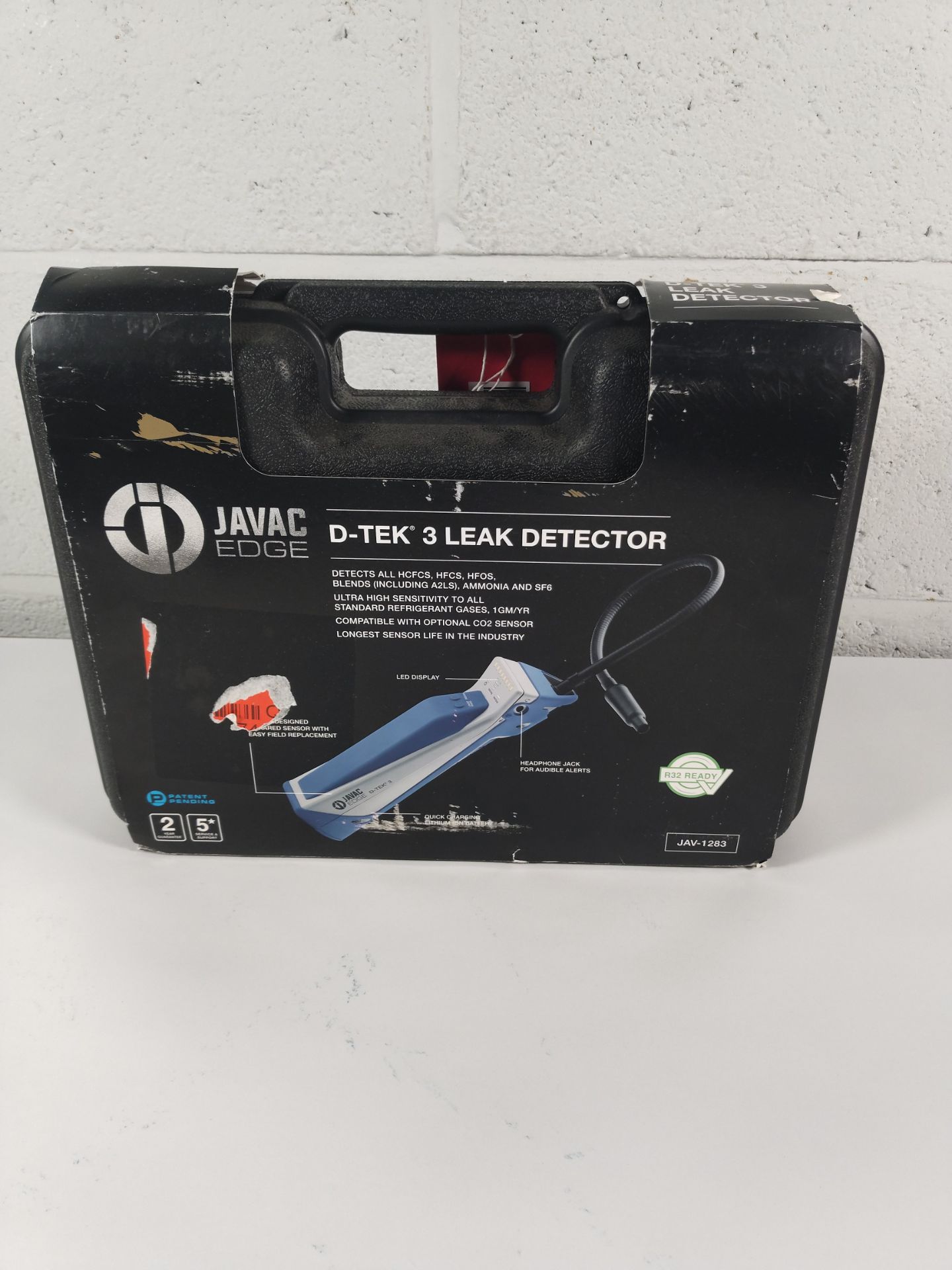 A boxed as new Javac Edge D-Tek 3 leak detector (JAV-1283).