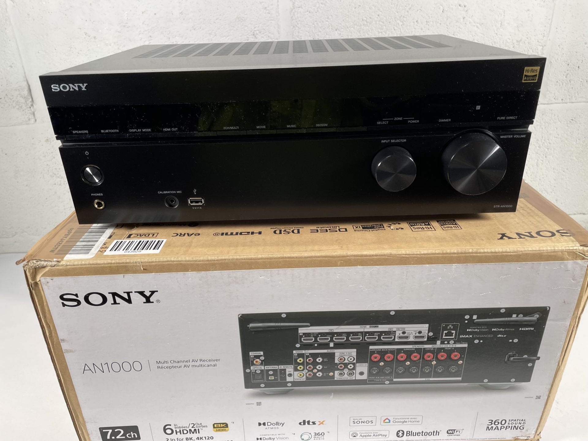 A Sony STR-AN1000 Multi Channel AV Receiver (UK power adaptor required).