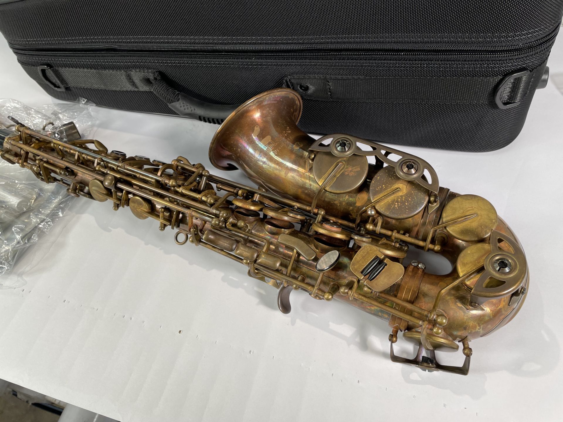 An as new Leblanc LAS711 Aged Brass Alto Saxophone with Saint-Germain case.