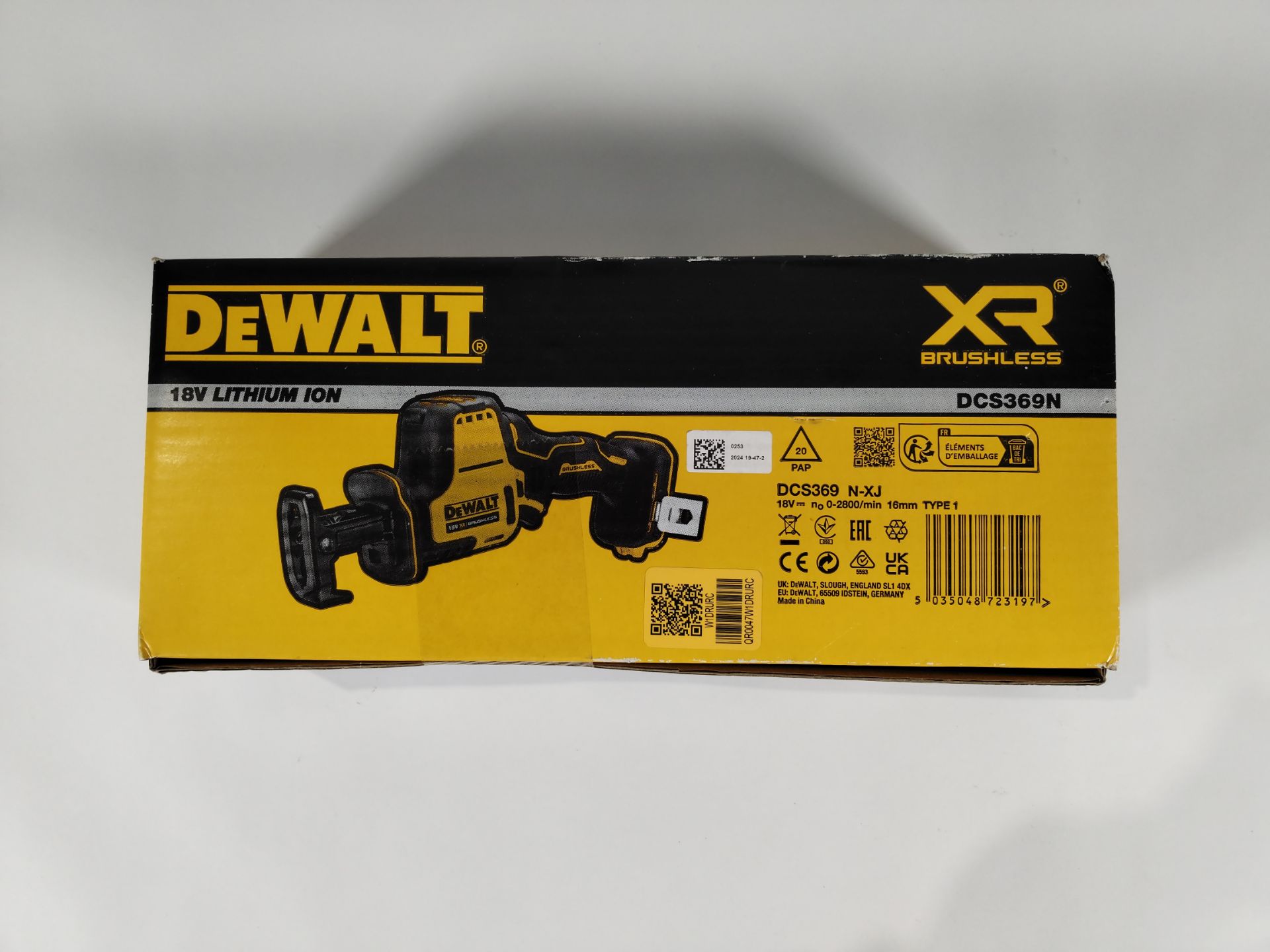 An as new Dewalt Cordless Reciprocating Saw, 18V, 0-2800/min, 16mm, Type 1 (DCS369NT). - Image 2 of 2