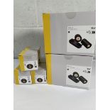 Six SLV Horn mini recessed ceiling lights (1000915) LED 3000K, Black 12° and two SLV Enola B CW, dou