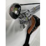 A set of pre-owned Titleist T.100 irons 4-PW along with a Callaway FT-5 driver, all RH.