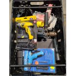 A quantity of pre-owned power tools to include Bluespot, Bosch GSB18-2 (one crate).