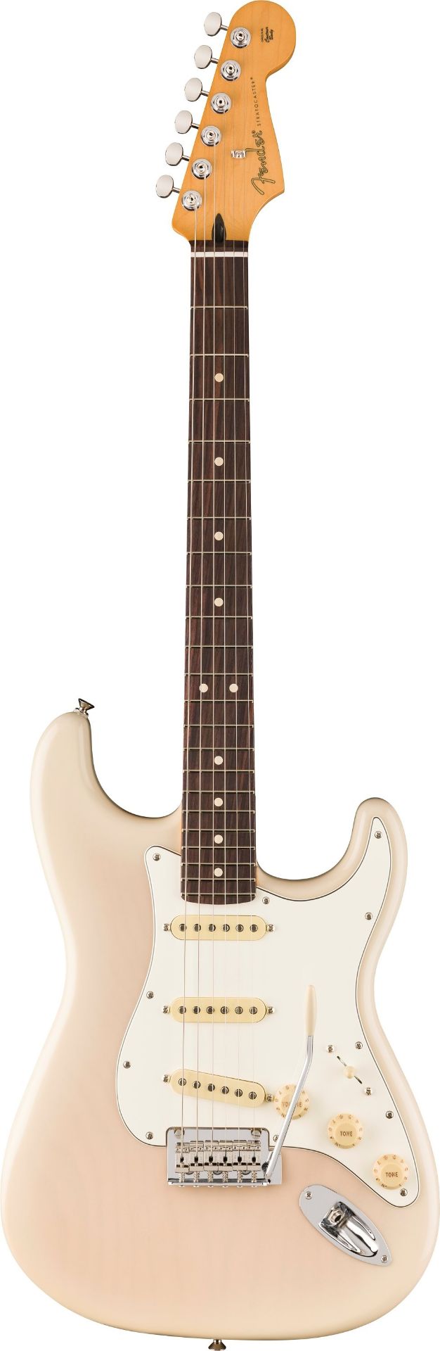 A boxed as new Fender Player II Stratocaster, rosewood fingerboard, White Blonde (SN: MX25065587, st