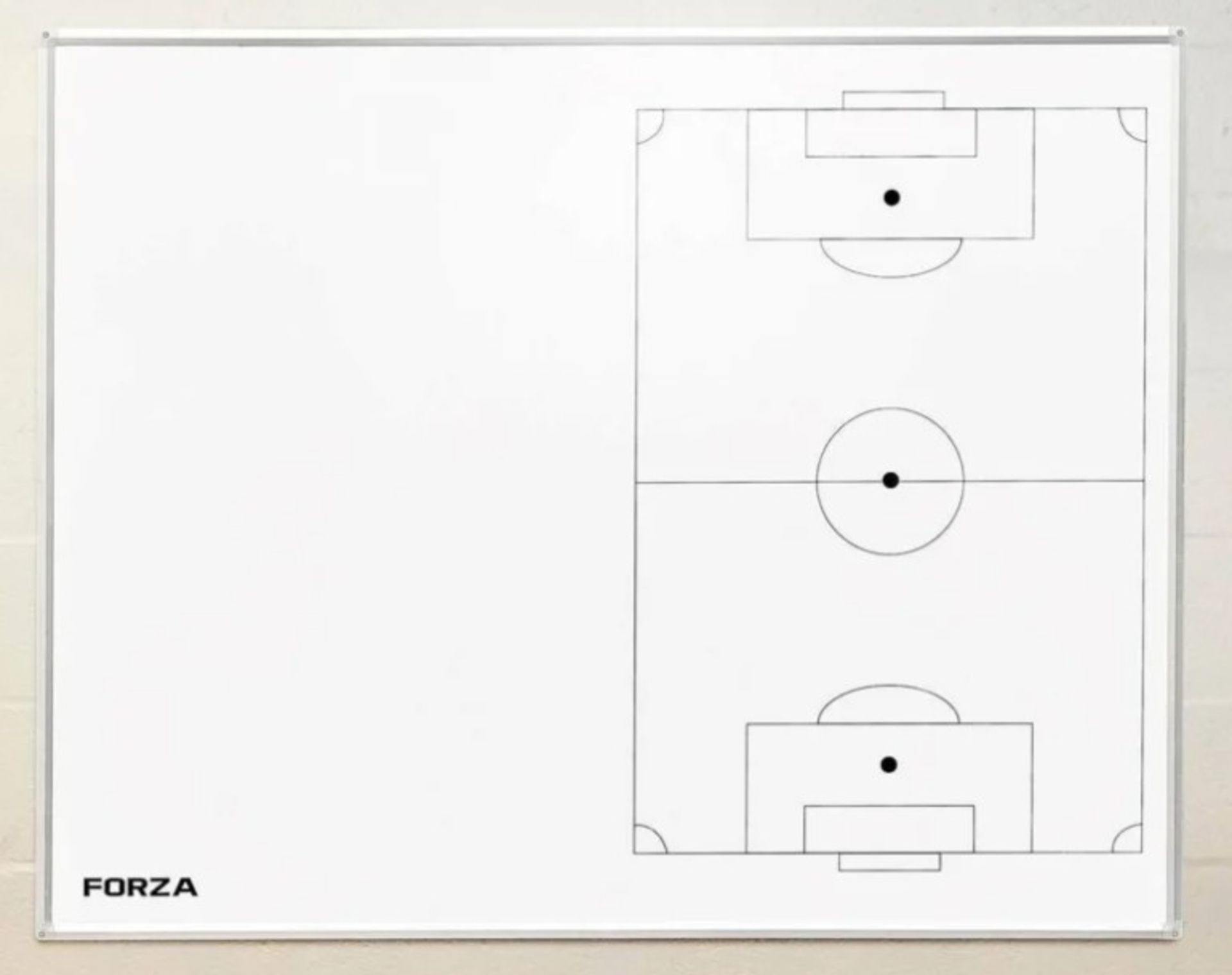 An as new Forza wall mounted coaching whiteboard, 150cm x 120cm (TR45185) (stock image).