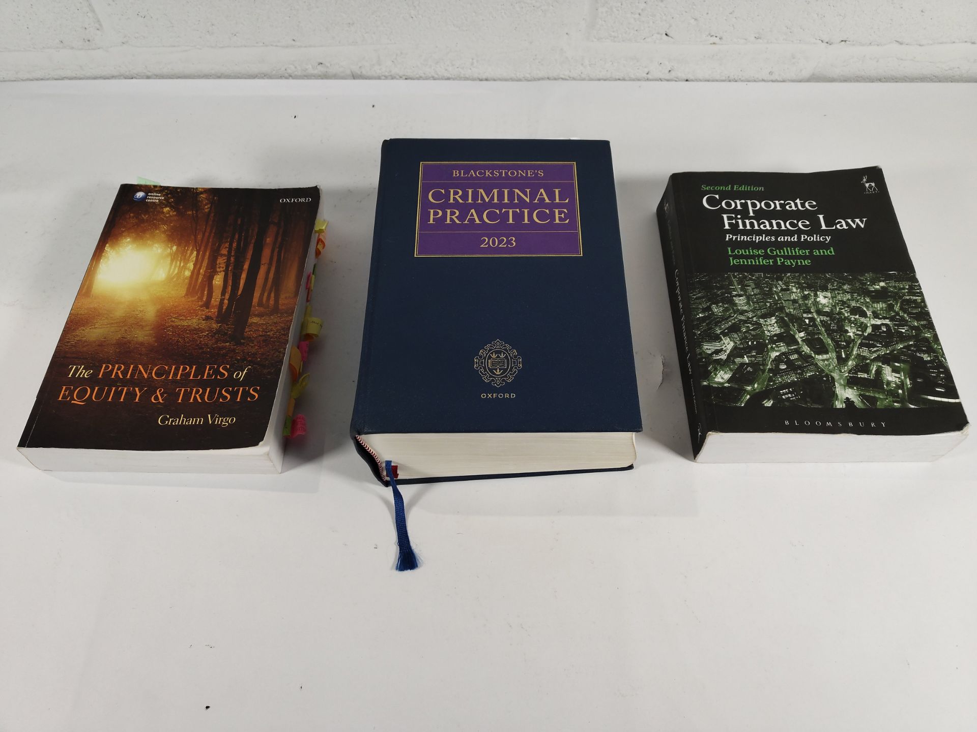 Three pre-owned law and related books to include: 1x Blackstone's Criminal Practice 2023 - Oxford (H