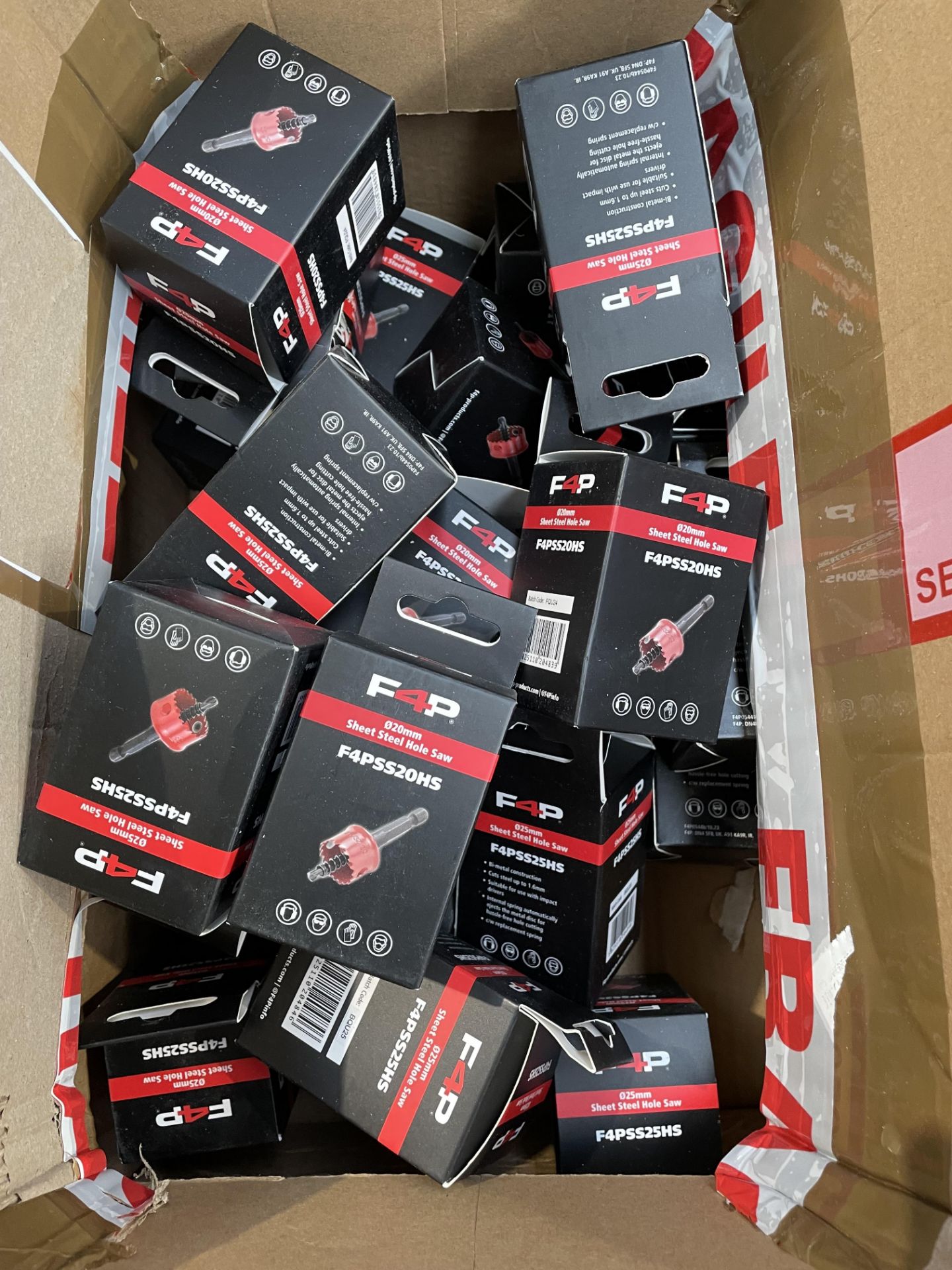 Twenty five boxed as new F4P 20mm Sheet Steel Bi-Metal Hole Saws F4PSS20HS.