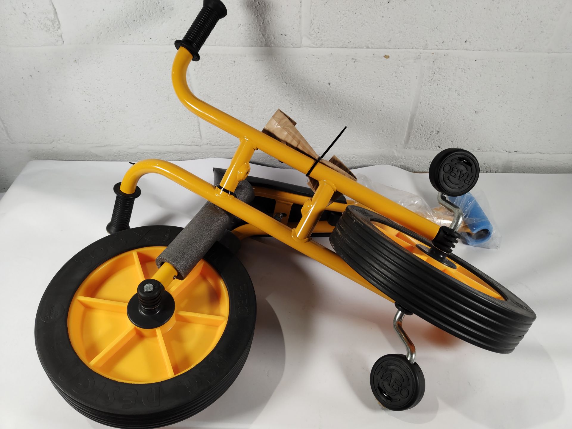 An as new Rabo 2-wheel large bike, ages 4-10 (stock image).