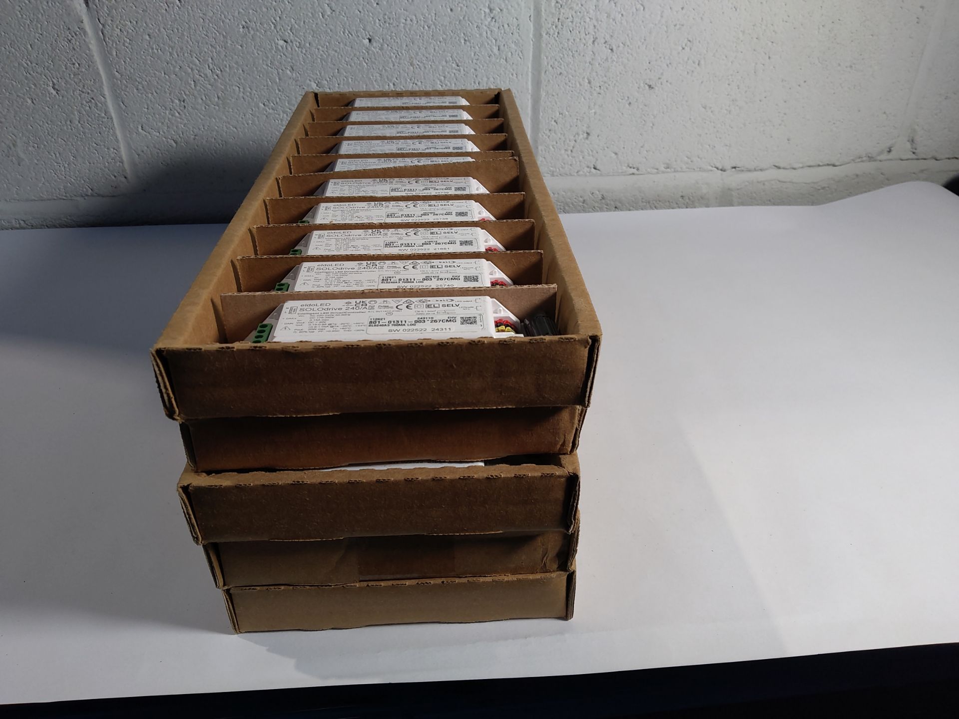 Fifty Eldo LED SOLODrive 240A Intelligent LED Driver Controllers, AC 220-240V, 50-60Hz.