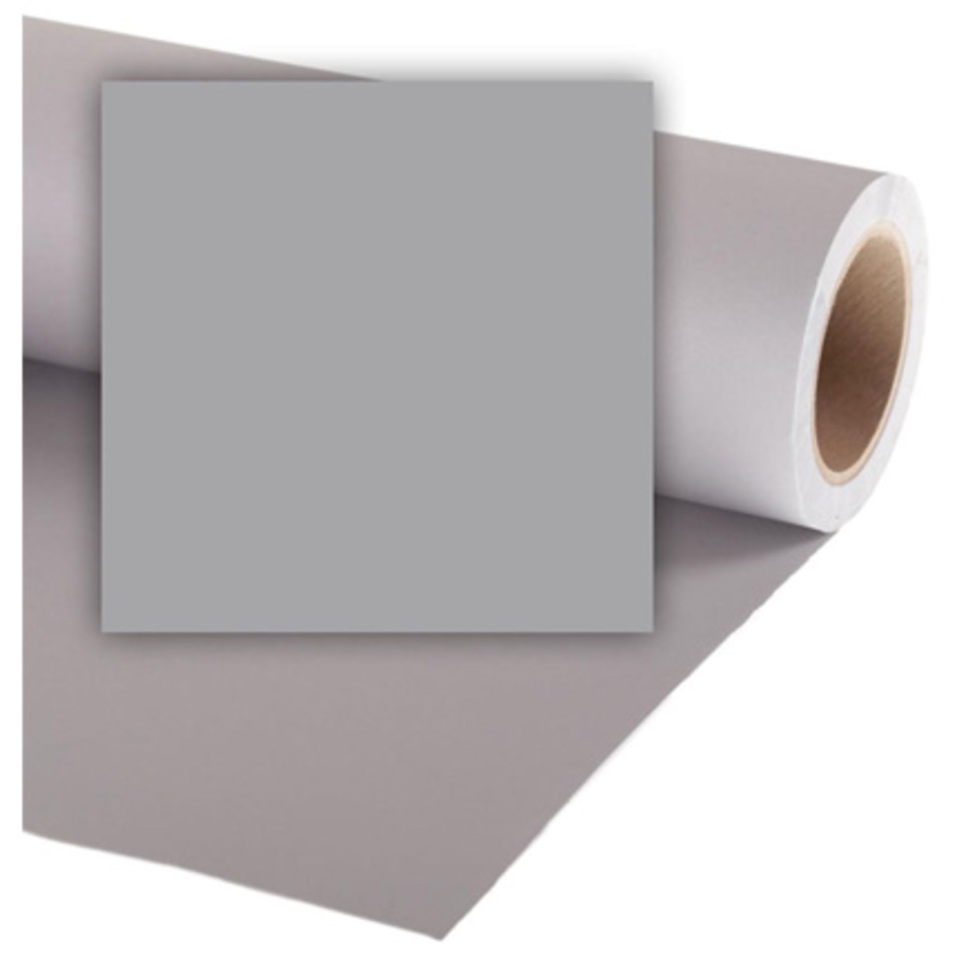Two Colorama LL CO505 background paper, Storm Grey, 1.35m x 11m (stock image).