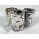 Three as new Milwaukee 1" drive, deep hex impact sockets, 41mm, metric, black oxide finish.