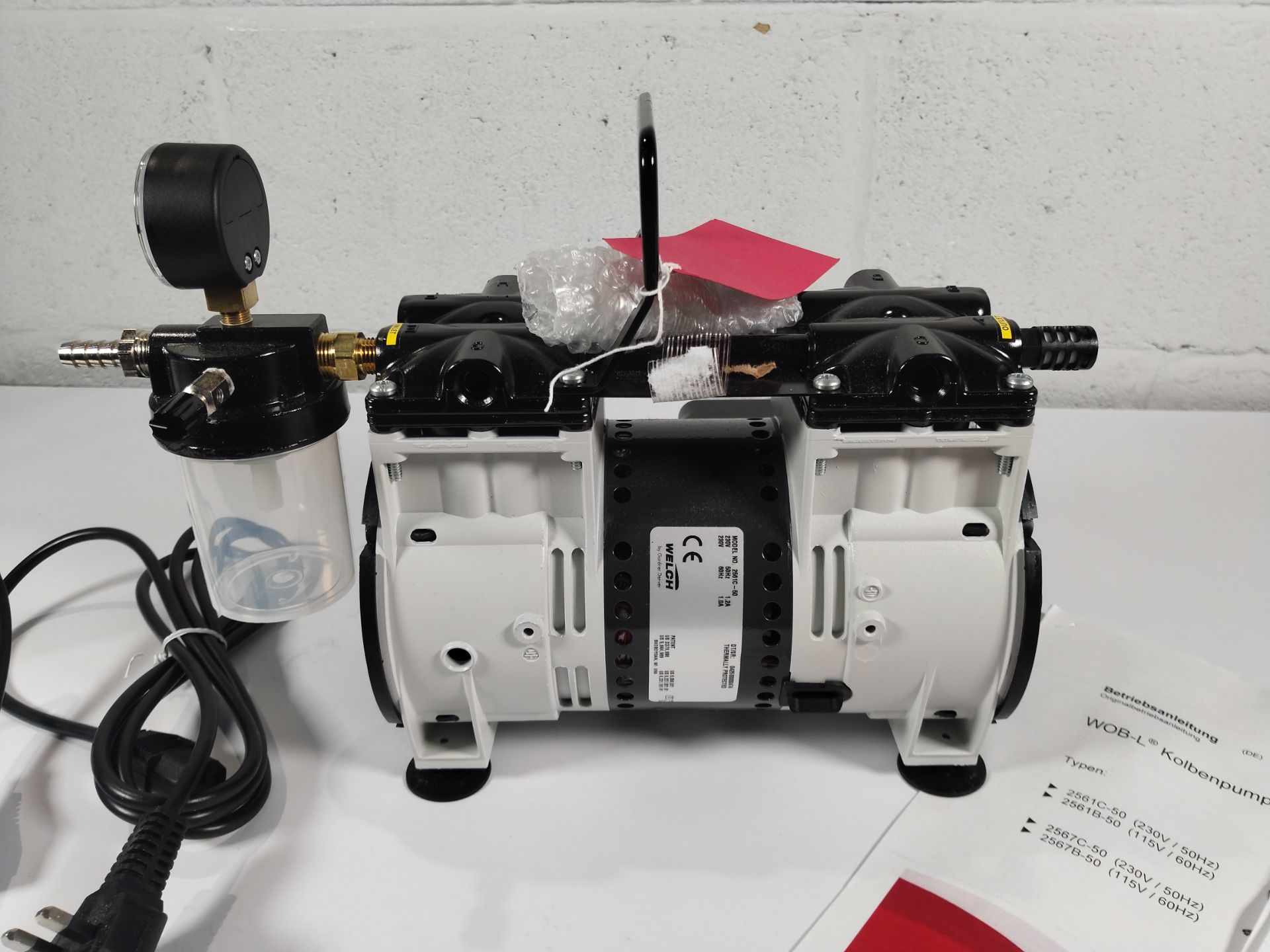 An as new Welch standard duty dry vacuum piston pumps (2561C-50). - Image 2 of 3