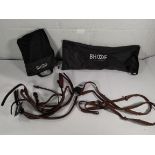 As new Bhoof Horse reins and bridle in Brown leather full size in 2 branded bags.