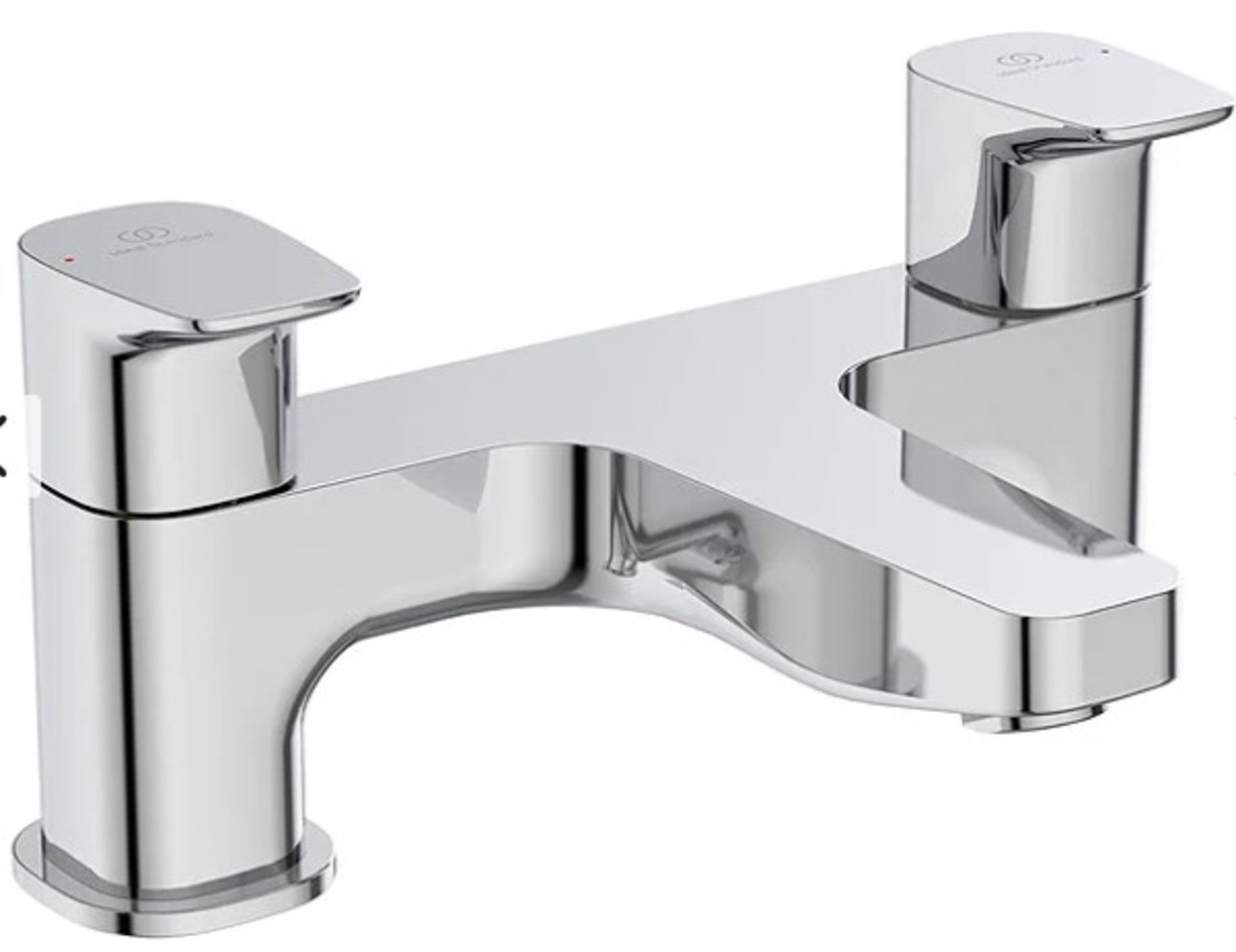 An Ideal Standard Ceraplan Chrome Dual Control Bath Filler, boxed (BD264AA) (stock image).