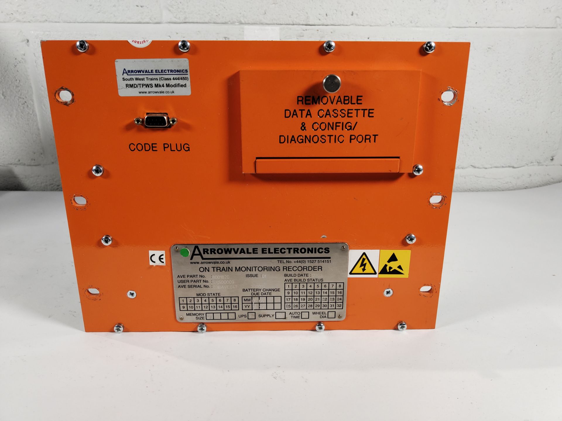 An ArrowVale Electronics On Board Monitoring Recorder (8001820).