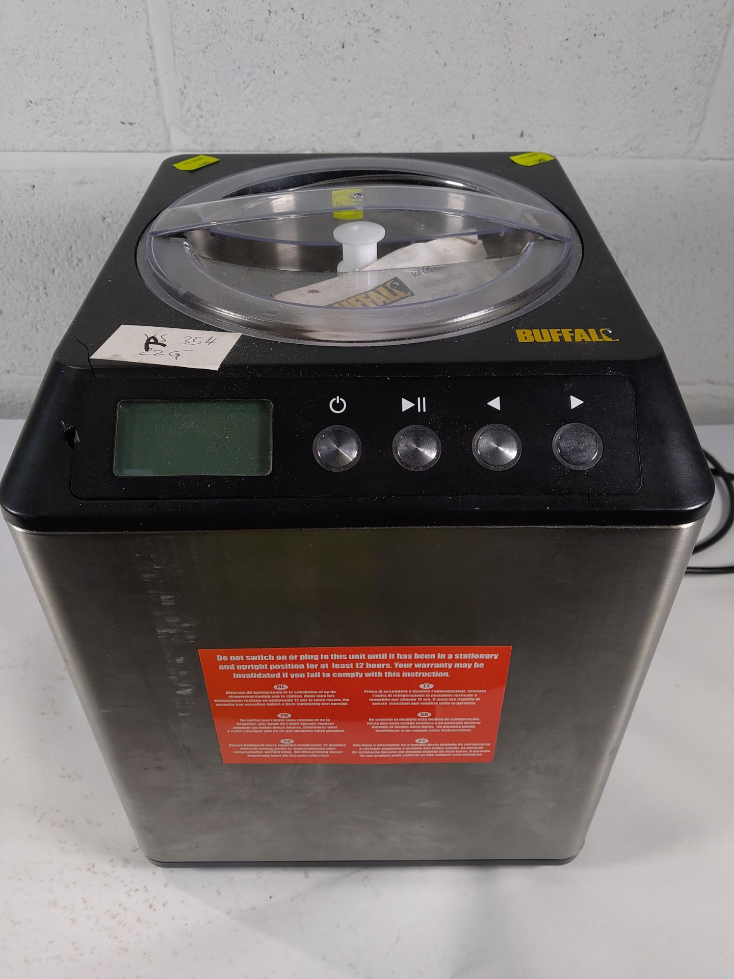 A pre-owned Buffalo CM289 commercial ice cream maker 240v (no box or packaging).