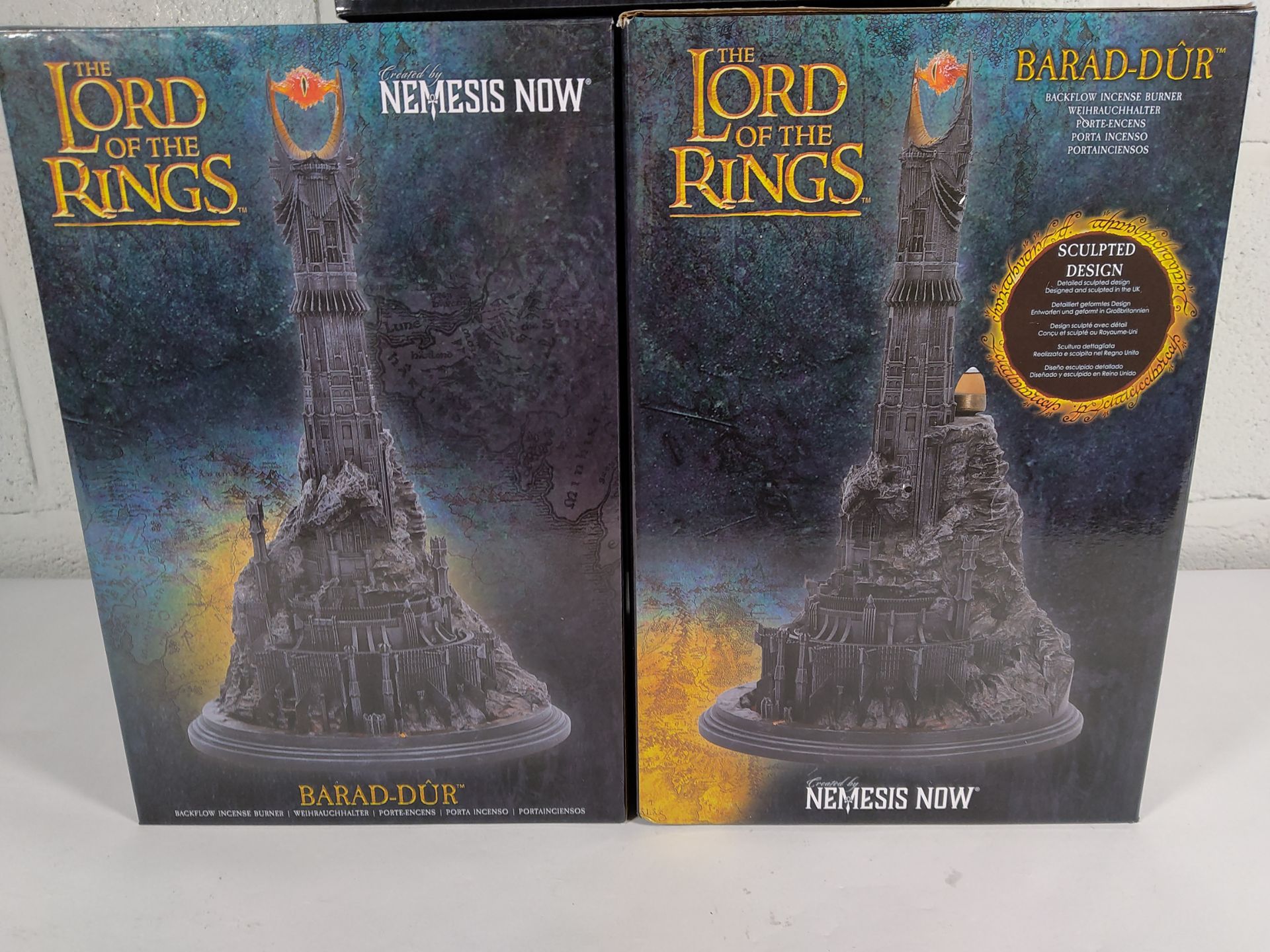 Three as new Lord of The Rings Barad-Dur backflow incense burners from Nemesis Now. - Image 2 of 3