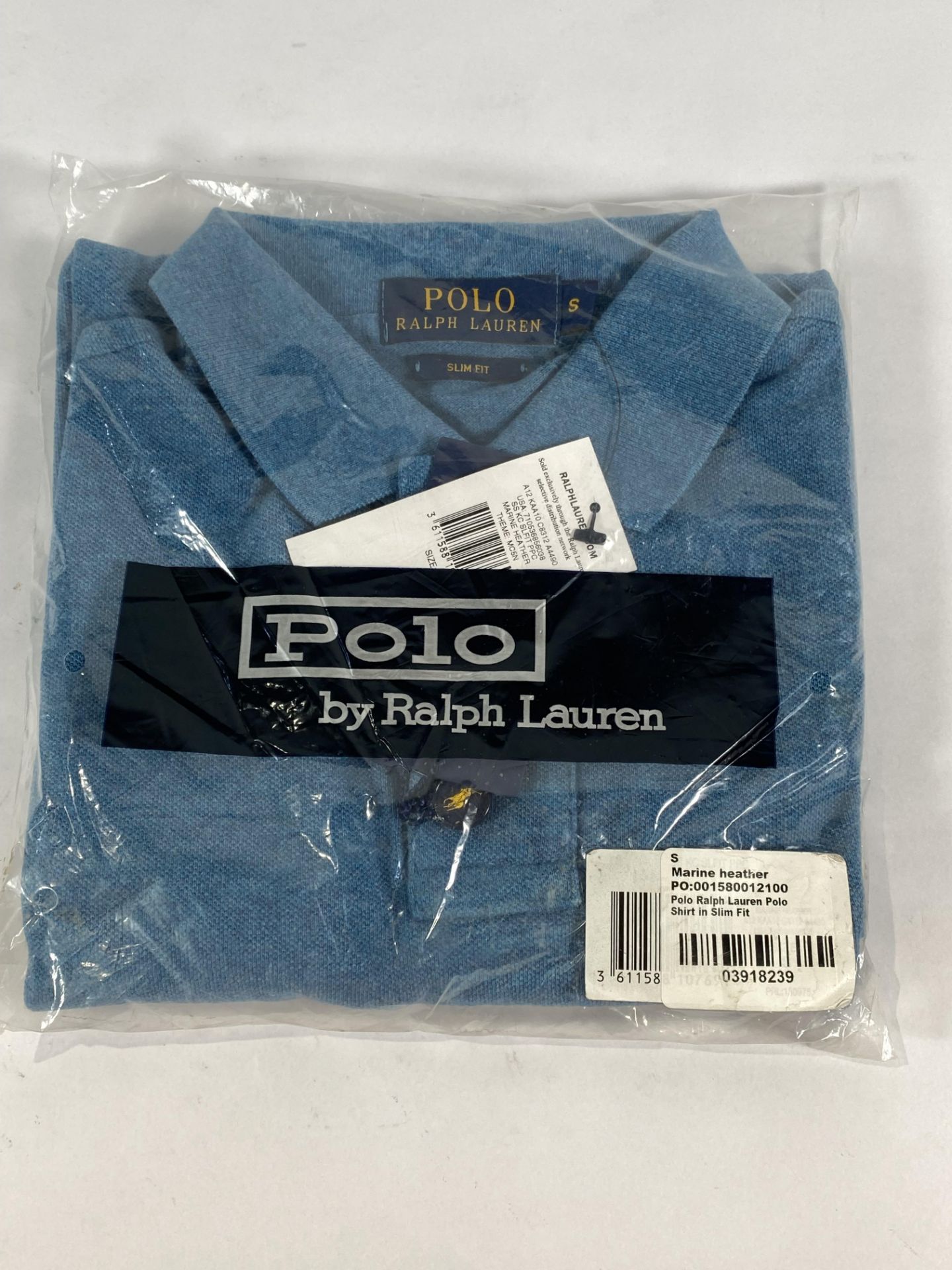 A Ralph Lauren polo shirt (Small).