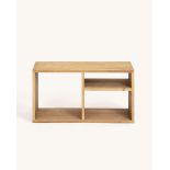 A boxed as new Hannun Cira shelf side table, oive (flatpack, stock image).