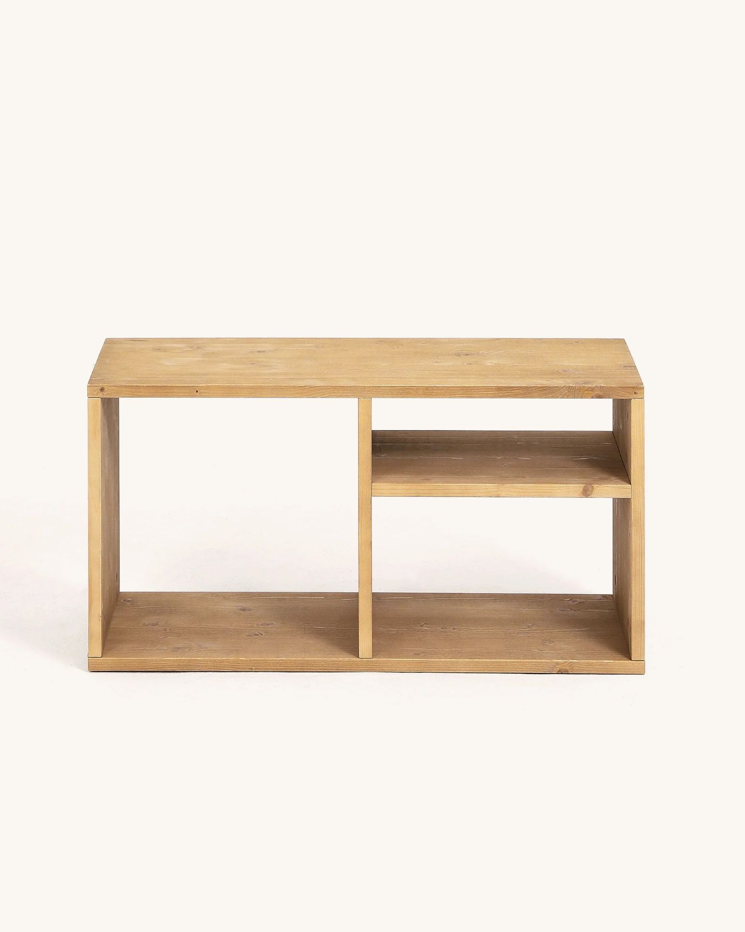 A boxed as new Hannun Cira shelf side table, oive (flatpack, stock image).