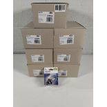 Seven packs of as new Ring Automotive halogen headlamp 60/55w P43t H4 Carded Bulbs. Ten bulbs units