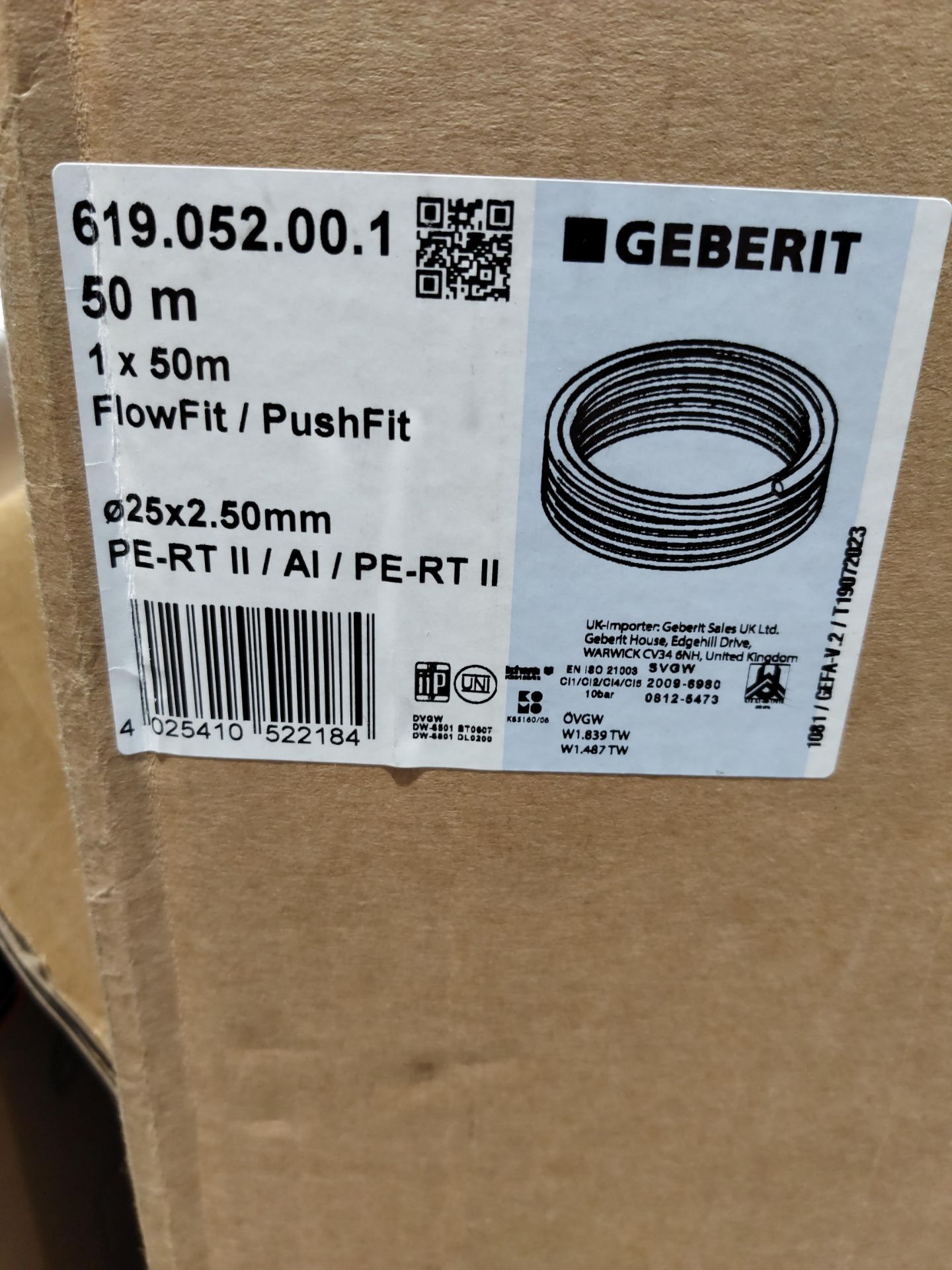 Geberit 50m Pipe FlowFit/PushFit 25 mm 619.052.00.1 (stock image). - Image 3 of 4