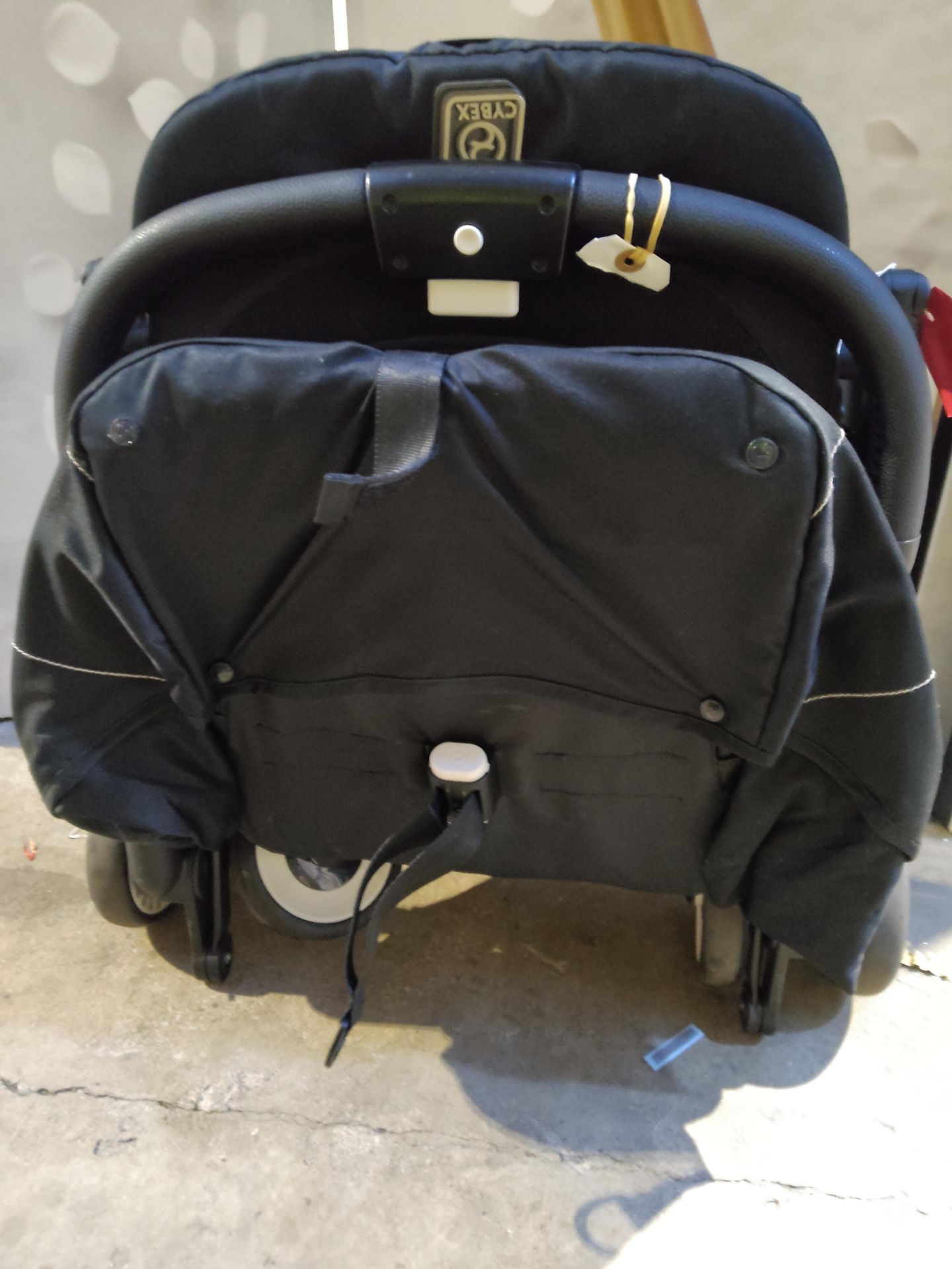A pre-owned Cybex Orfeo magic black folding pushchair.