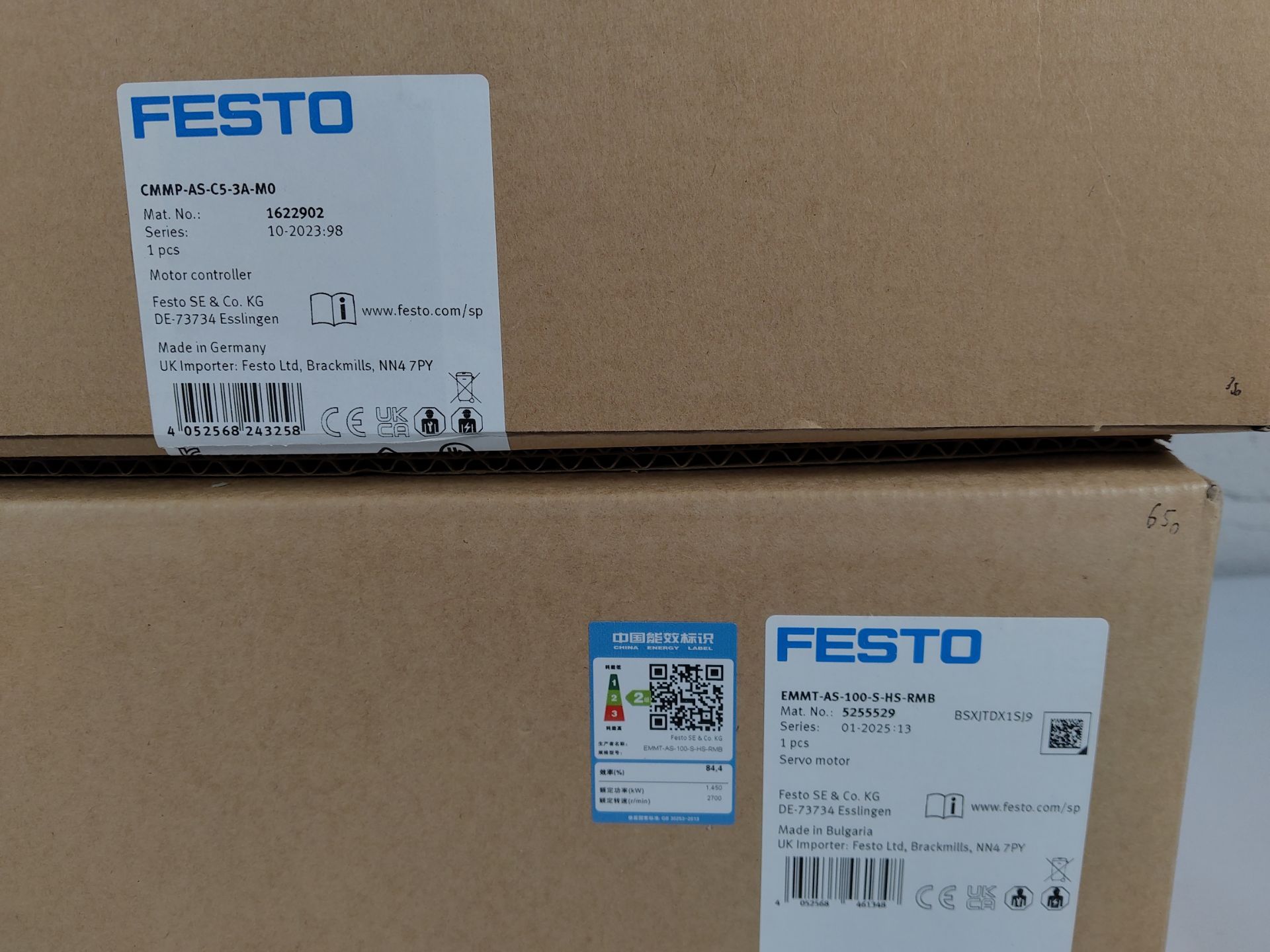 As new Festo components including CMMP-AS-C5-3A-MO, EMMT-AS-100-S-HSRMB, Neugart PLE80 and more. - Image 2 of 6