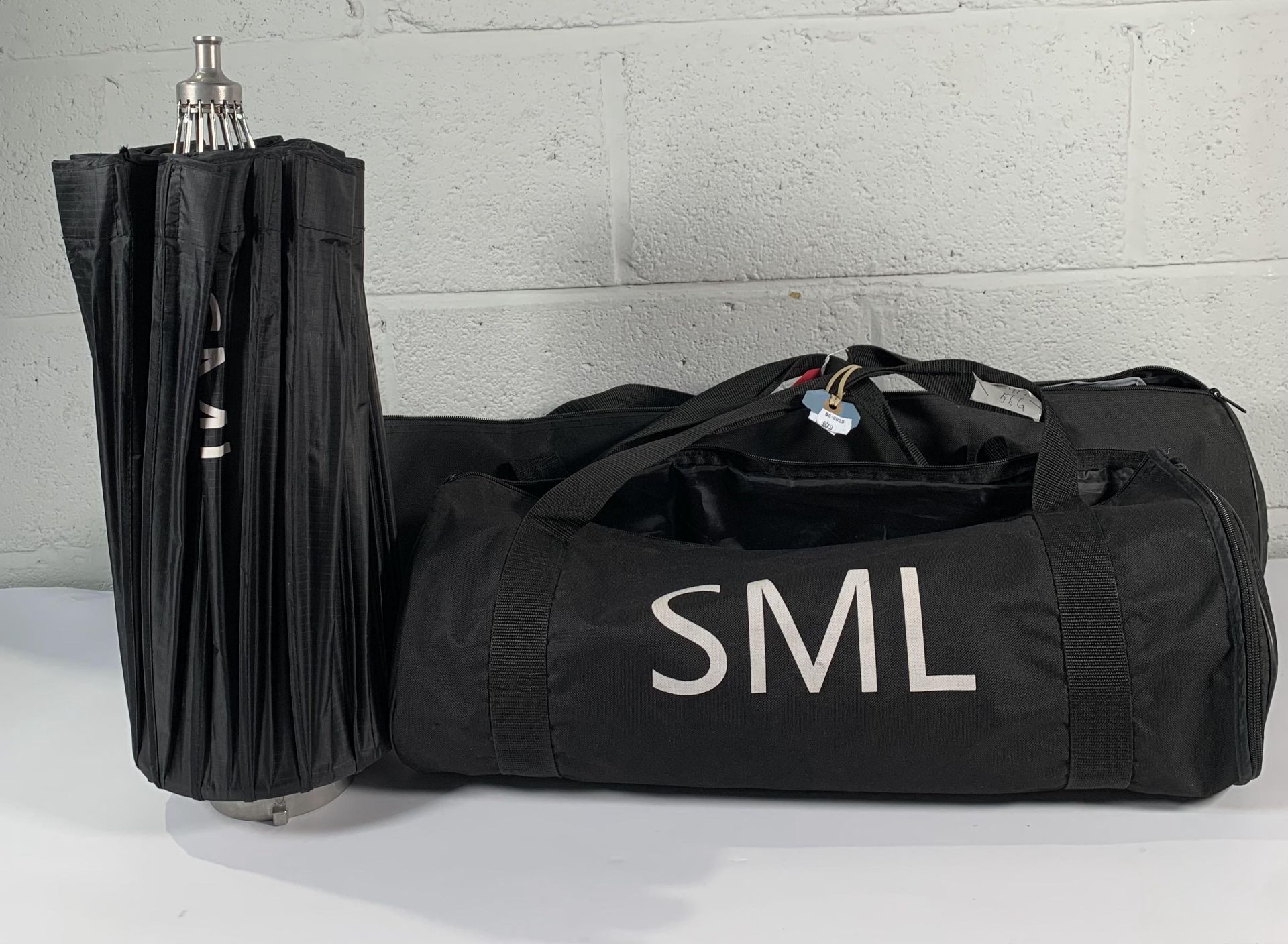 Two pre-owned collapsible lanterns to include Prolycht and SML (Lamps not included) and a Godox UB-1