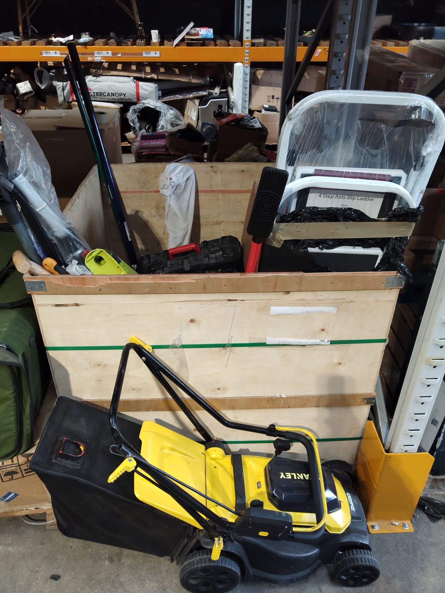 A quantity of assorted pre-owned hand / power tool and related (wooden pallet box not included).