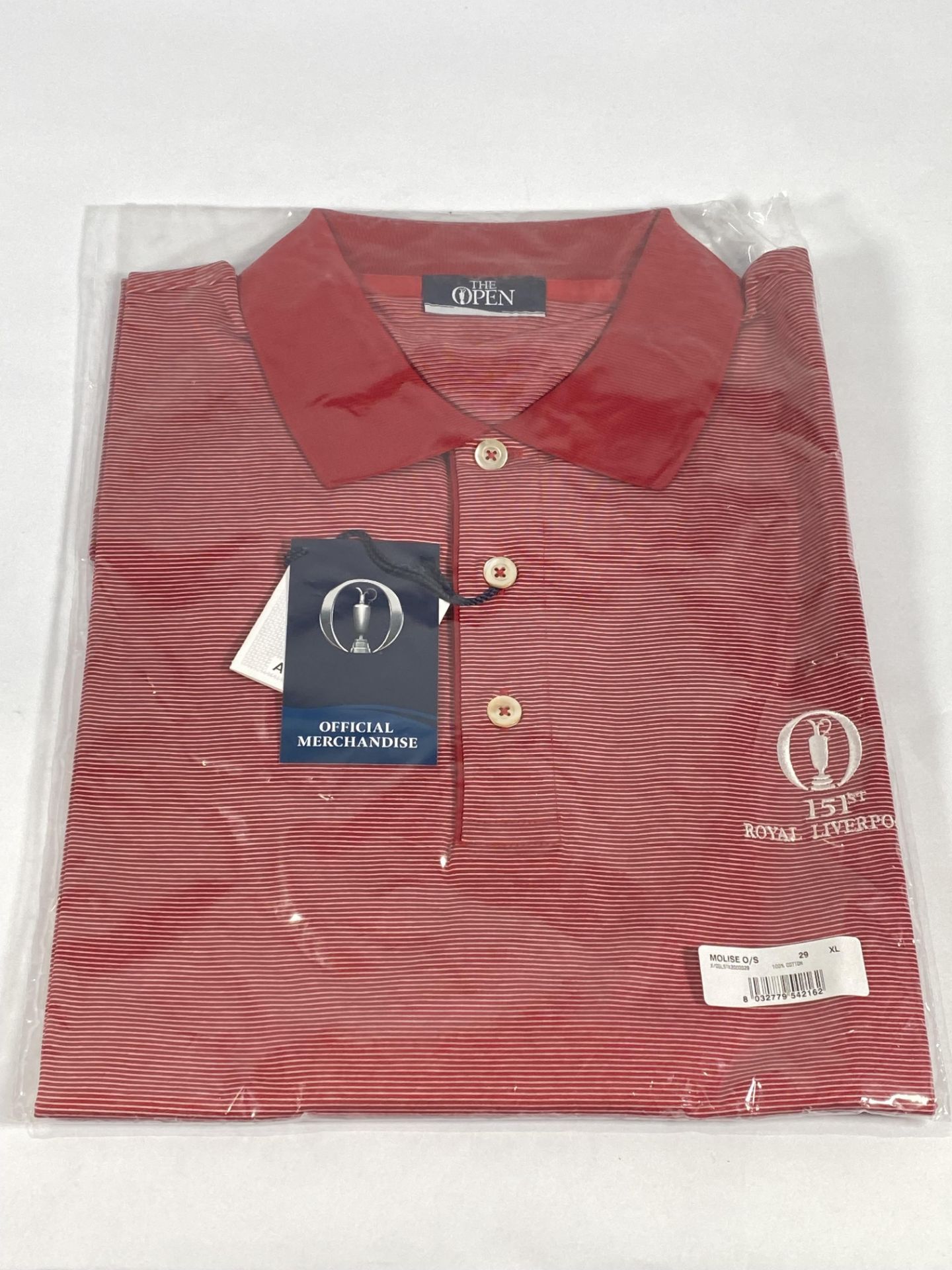 The Open 151st Royal Liverpool golf polo (XL).