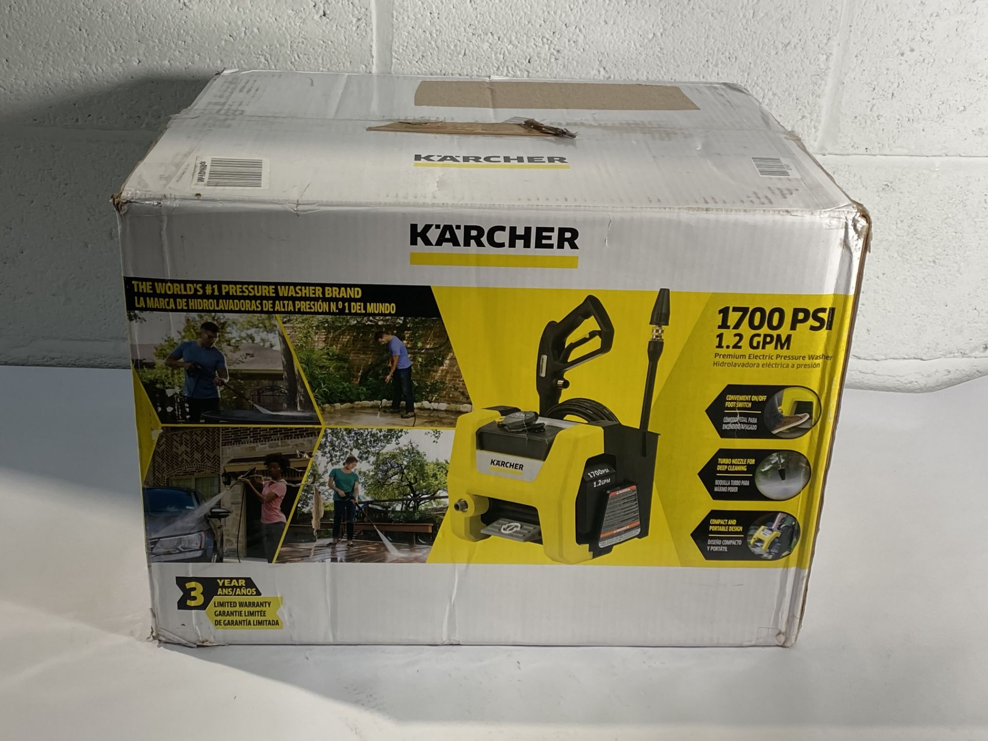 An as new Karcher K1700 electric pressure washer.