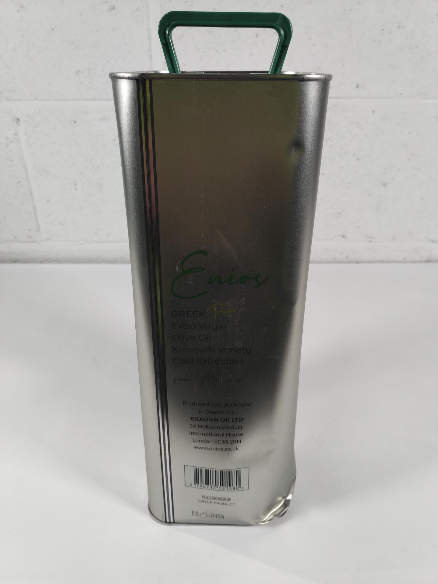 An Enios Greek pure extra virgin olive oil, cold extraction, Koroneiki variety 5L, best before 11/20 - Image 4 of 5