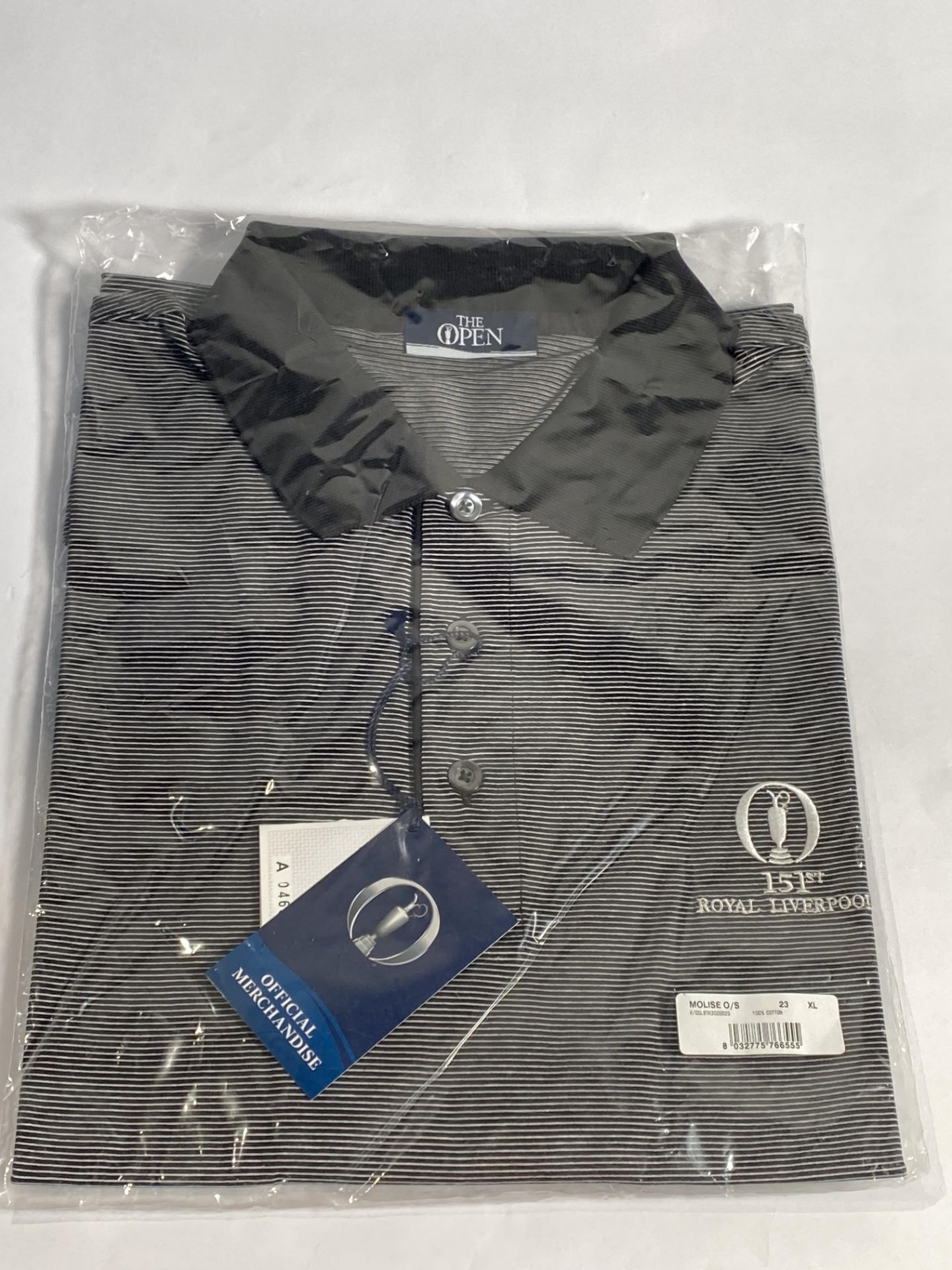 The Open 151st Royal Liverpool golf polo (XL).