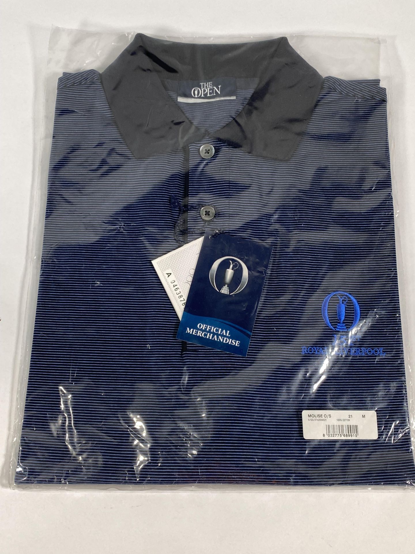 The Open 151st Royal Liverpool golf polo (Medium).