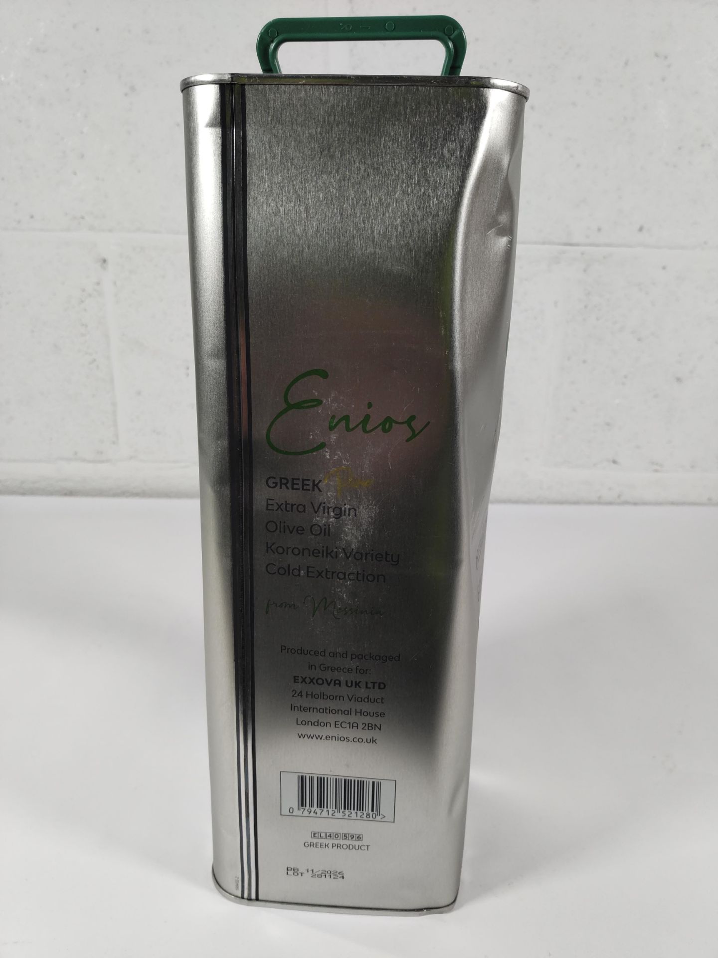 An Enios Greek pure extra virgin olive oil, cold extraction, Koroneiki variety 5L, best before 11/20 - Image 5 of 5