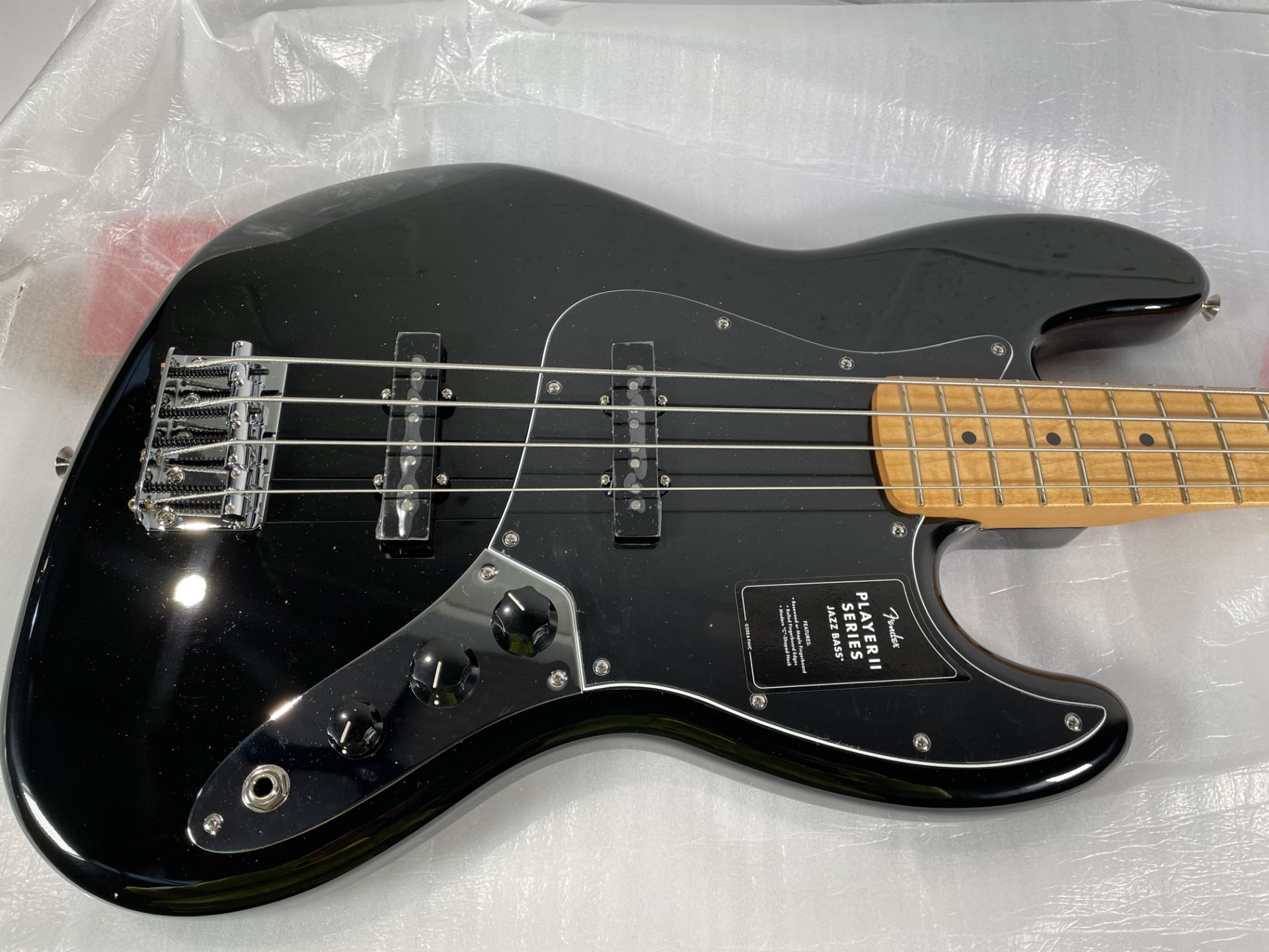 A boxed as new Fender Player II Jazz Bass, MN, Black (SN: MX25048067). - Image 2 of 4