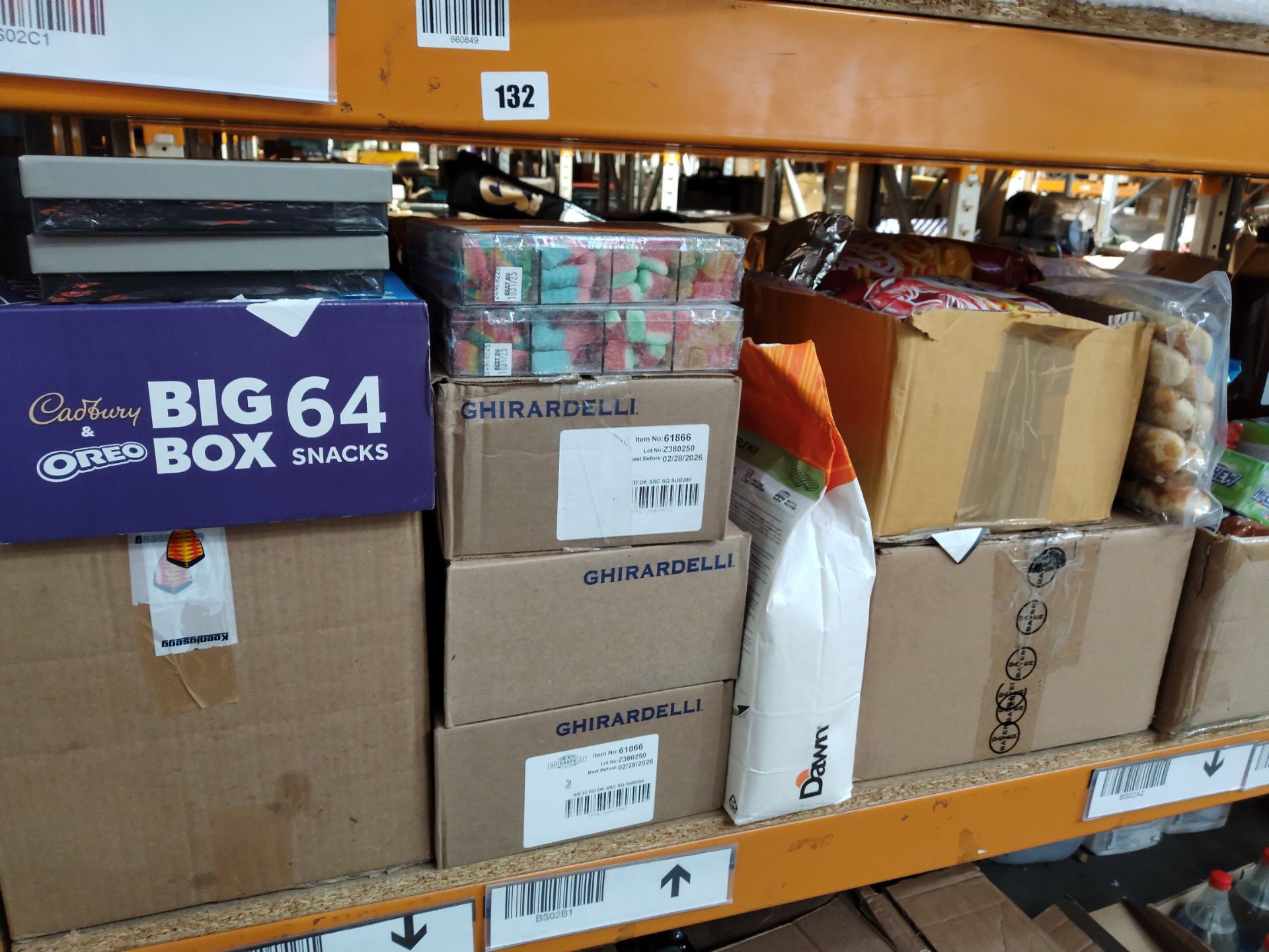 Assorted out-of-date food and confectionery products and related (Two Shelves). - Image 2 of 5