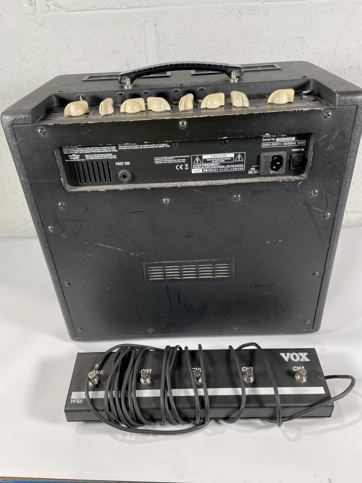 A pre-owned Vox Valvetronix VT80+ combo amp with a VFS5 footswitch (NO leads). - Image 3 of 3
