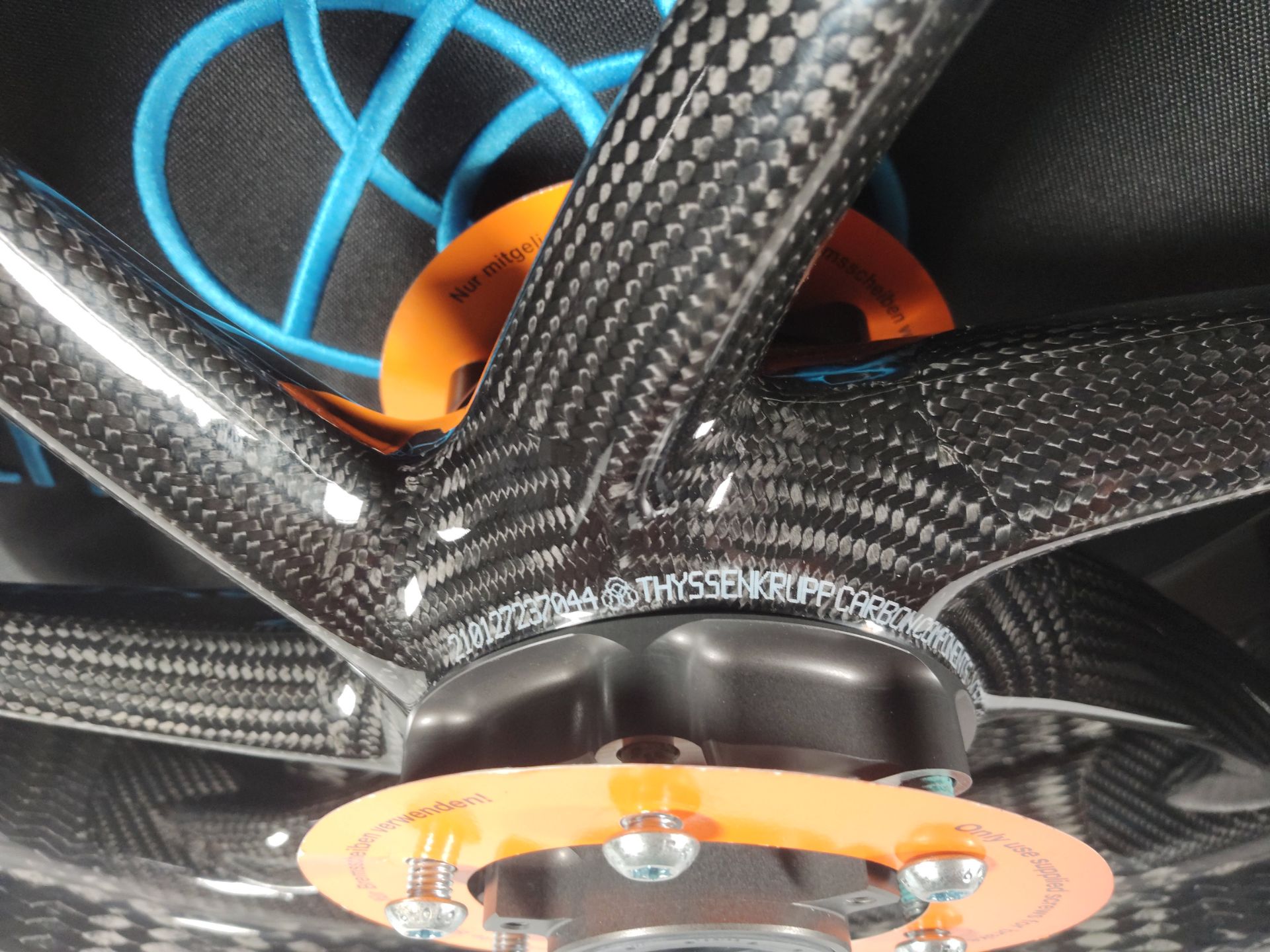 An as new Thyssenkrupp carbon wheel set (Possibly for BMW S 1000 R, RR, HP4) and a pre-owned Wurth W - Image 3 of 8