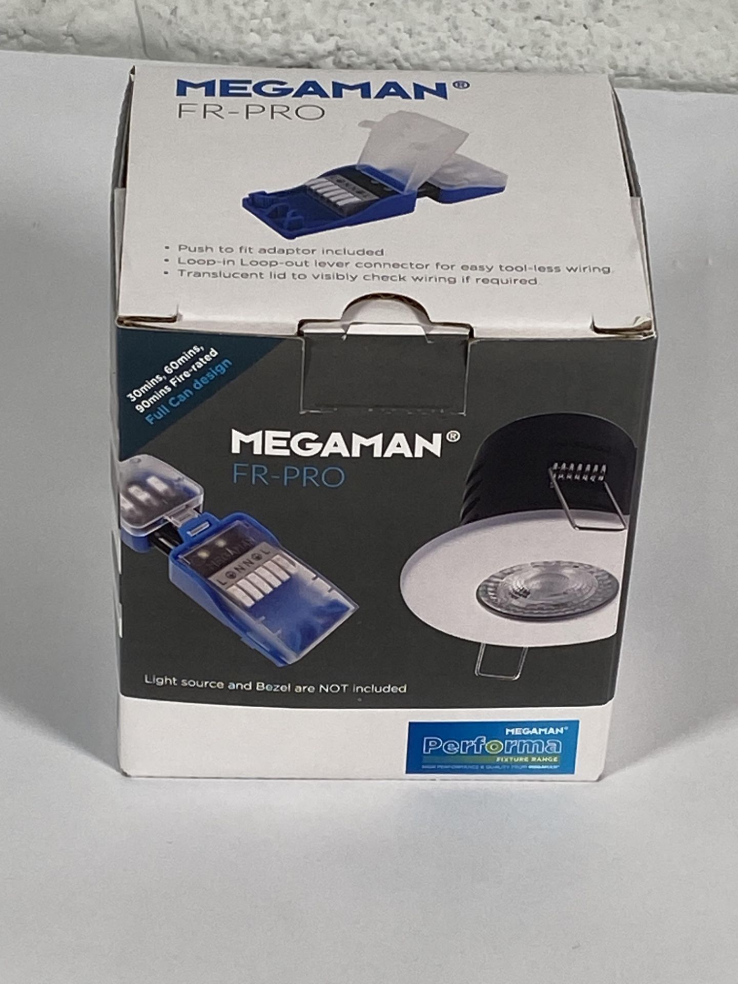 Thirty Megaman FR-Pro LED downlights.