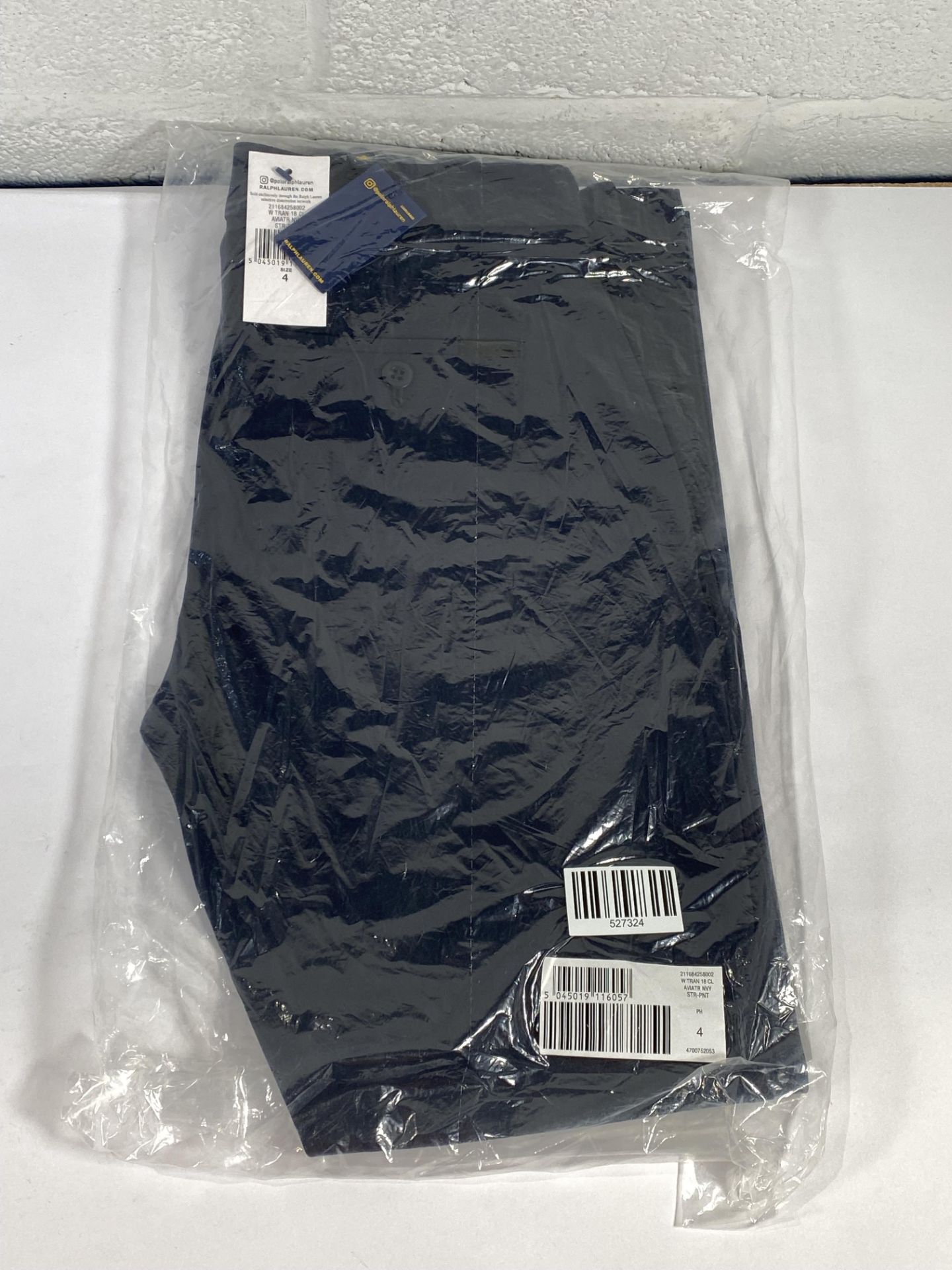 A pair of Ralph Lauren suit trousers (Size 4).