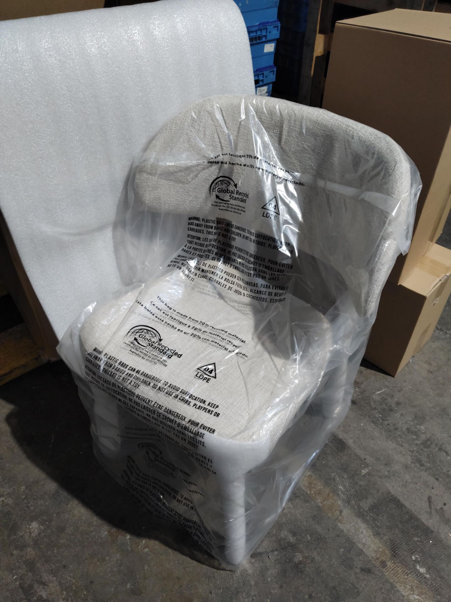 An as new boxed Hyde dining chair - deco weave, sand and cool walnut (3637272) (stock image). - Image 2 of 3