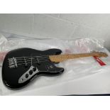 A boxed as new Fender Player II Jazz Bass, MN, Black (SN: MX25048067).