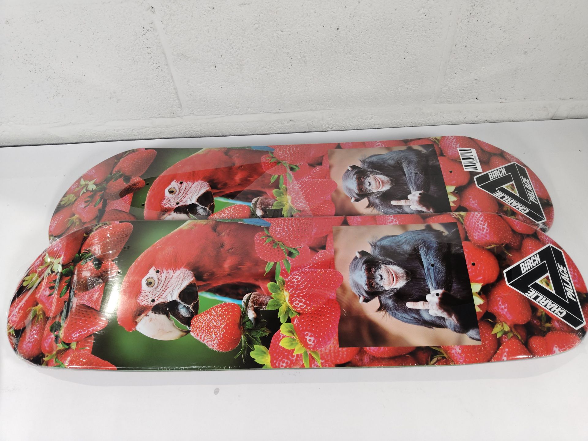 Two as new Palace Charlie Birch S38 Pro skateboard decks.